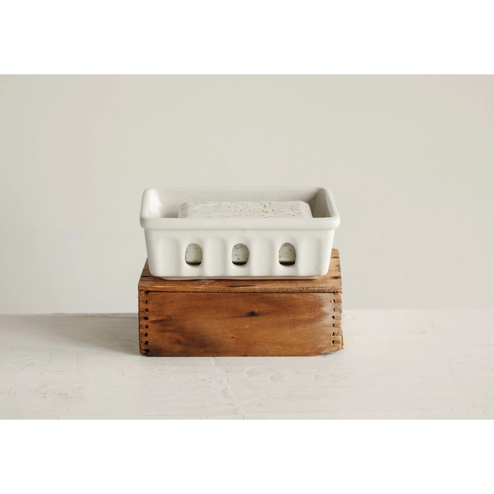 Stoneware Soap Dish/Berry Basket - Box Turtle