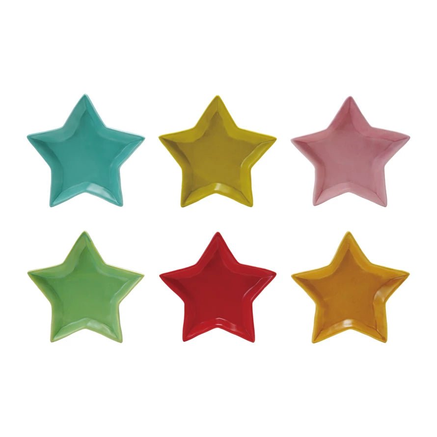 Stoneware Star Shaped Dish - Box Turtle