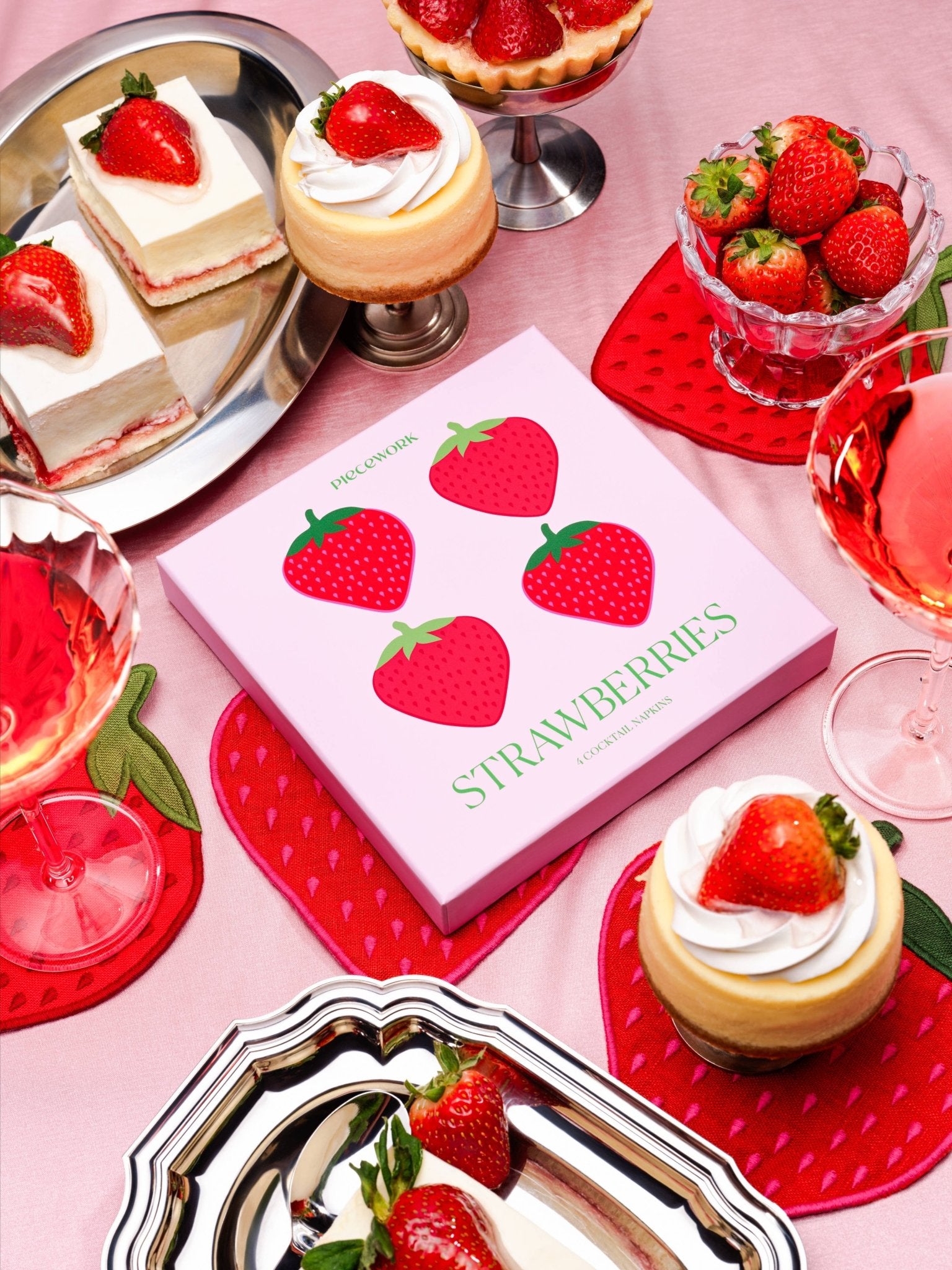 Strawberry Cocktail Napkins - Box Turtle