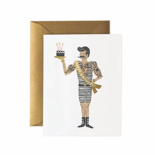 Strongman Birthday Card - Box Turtle