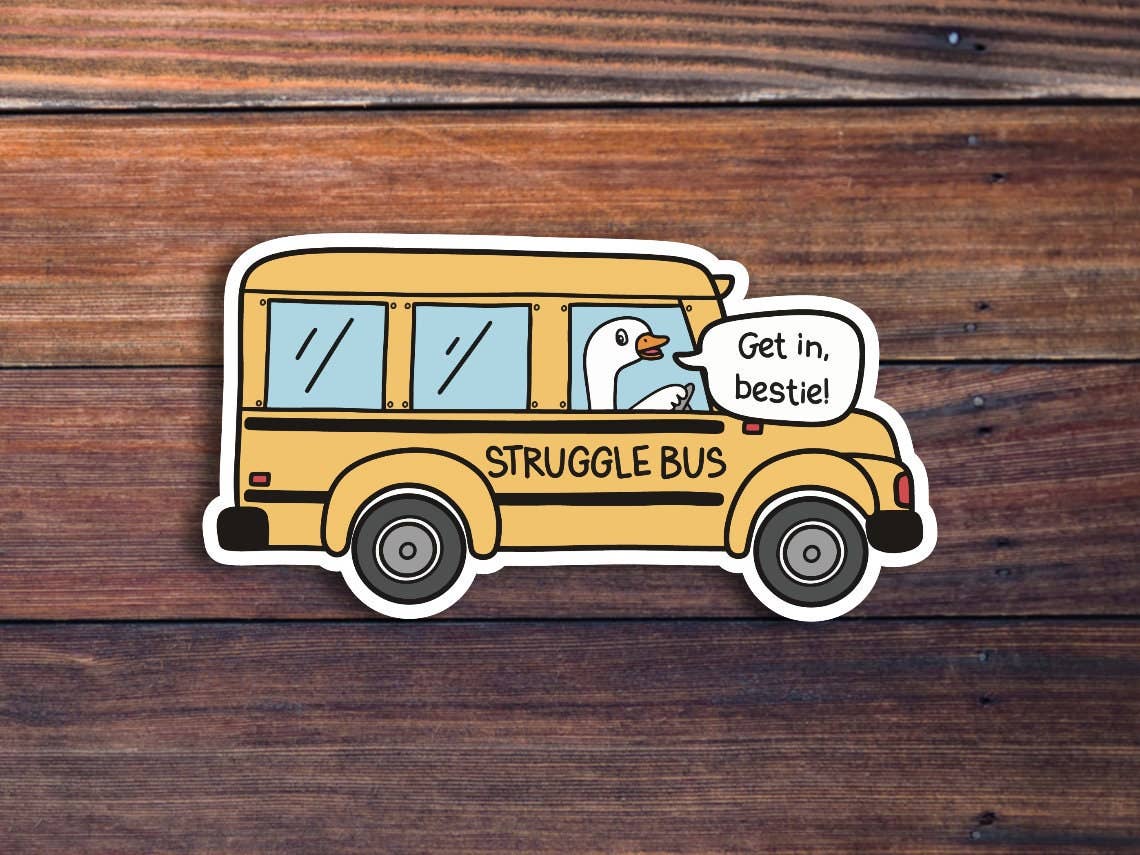 Struggle Bus Sticker - Box Turtle