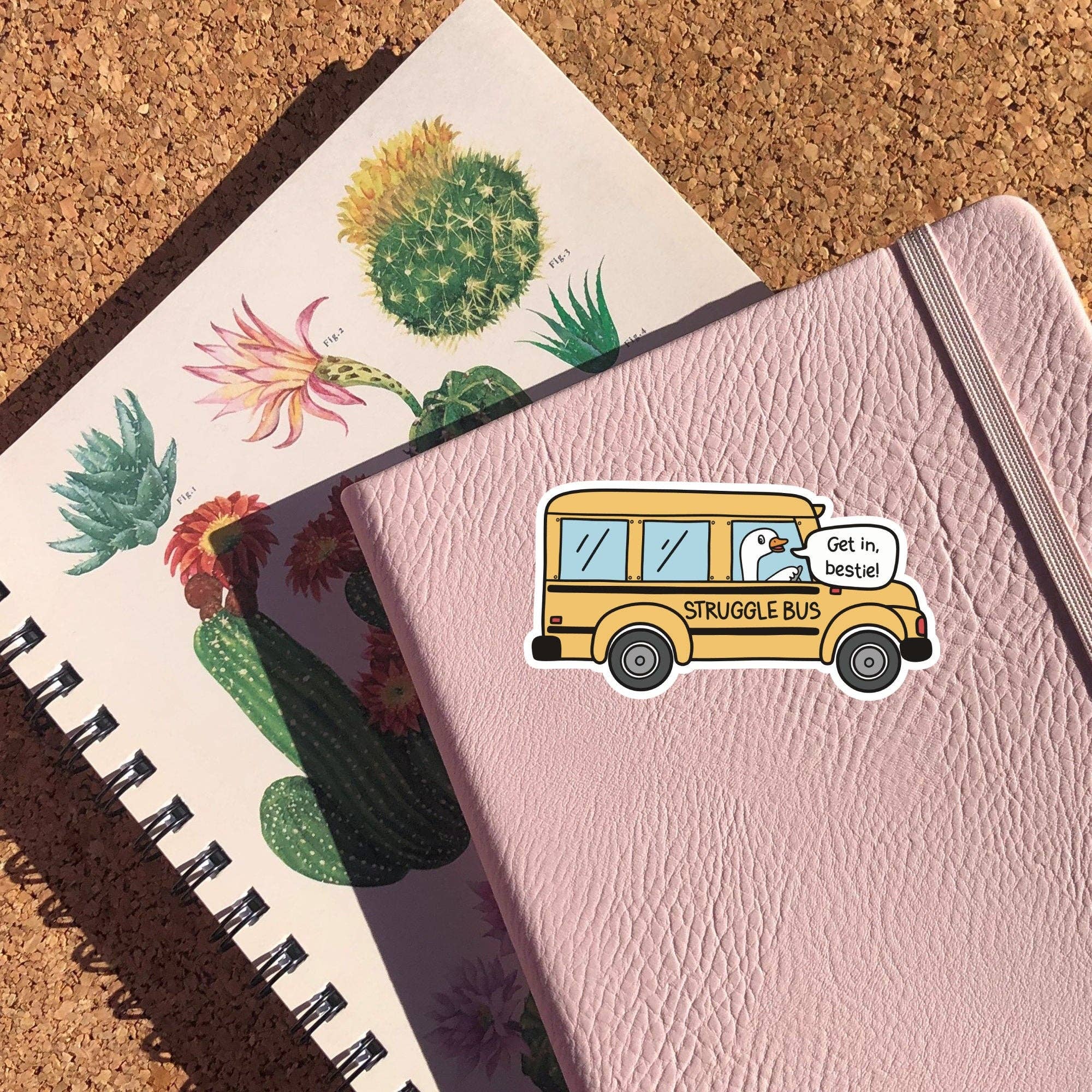 Struggle Bus Sticker - Box Turtle
