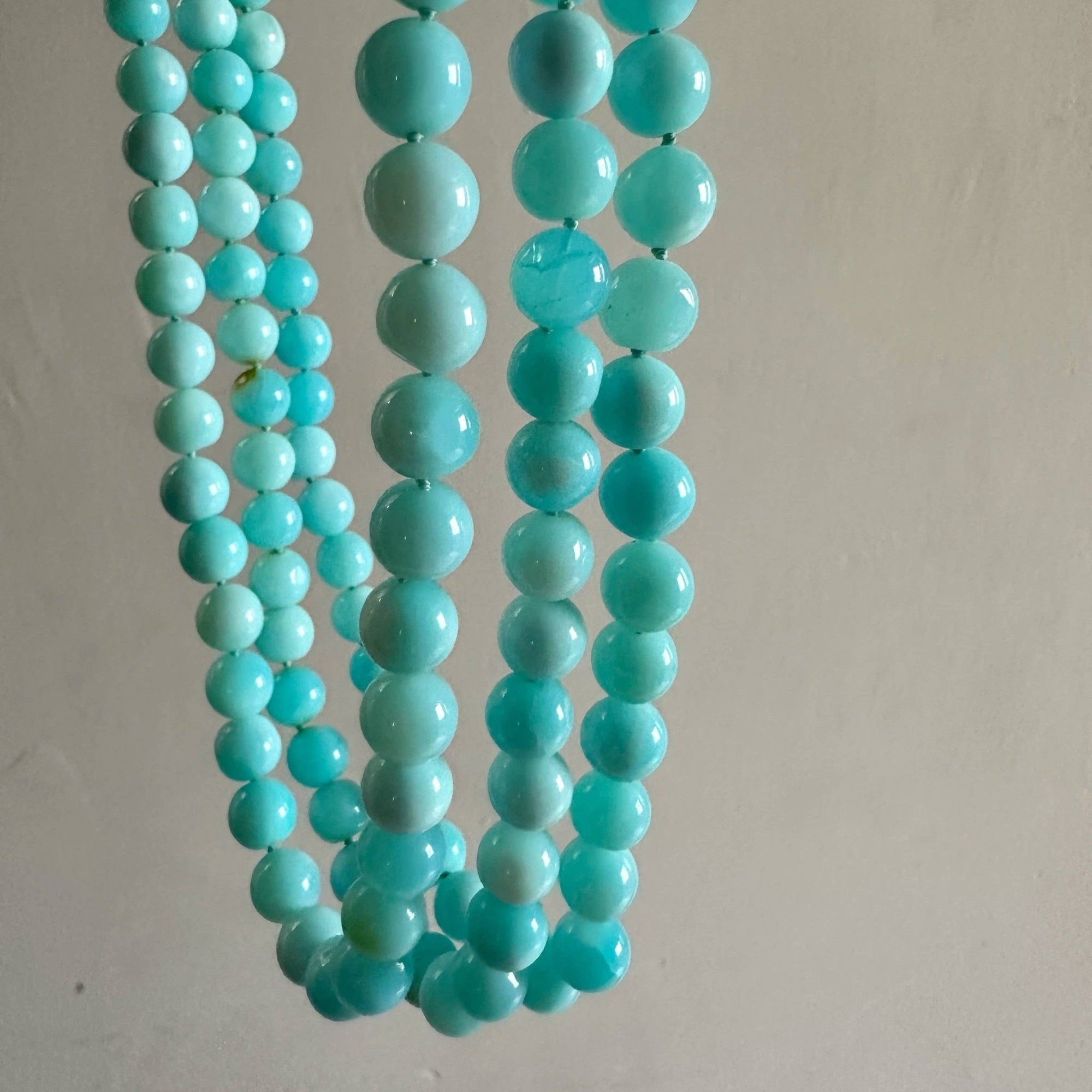 Summer Blue Knotted Opal Necklace - Box Turtle