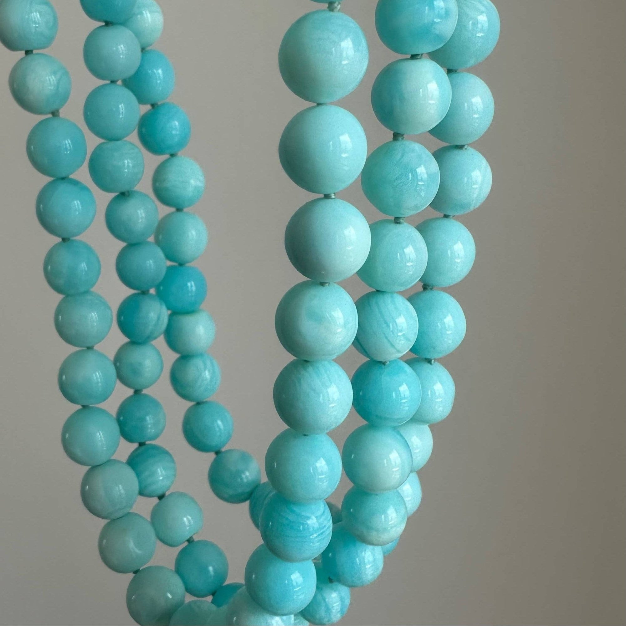 Summer Blue Knotted Opal Necklace - Box Turtle