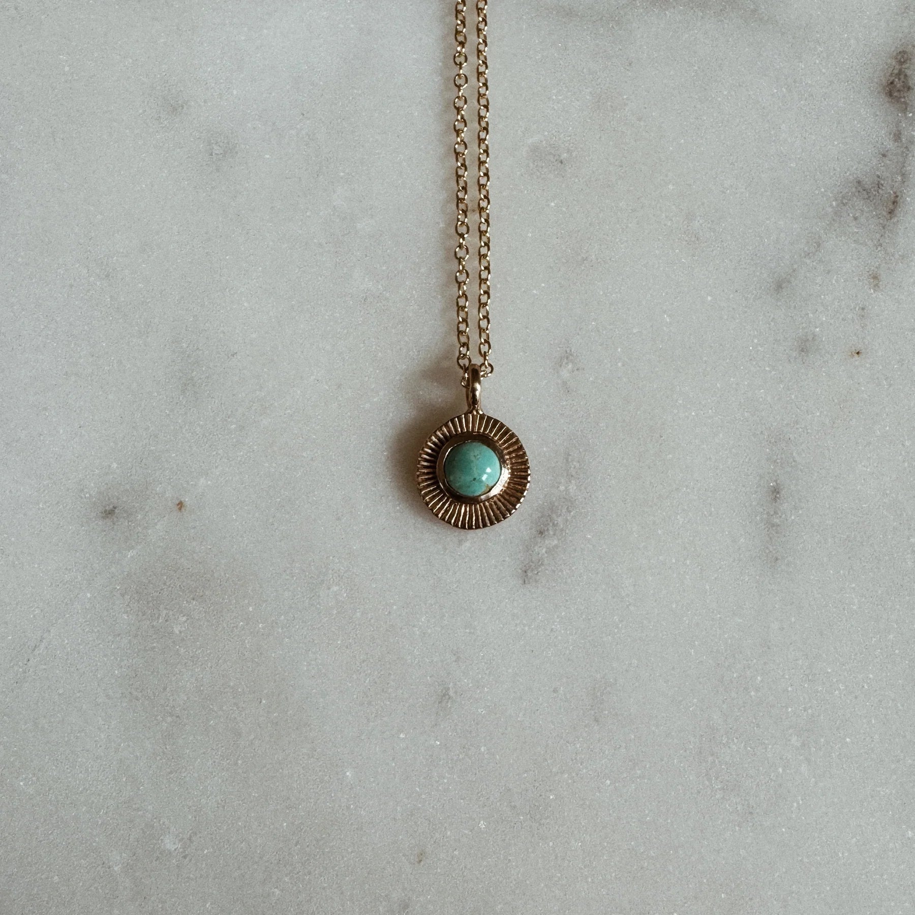 Sunburst Pendant Necklace - Box Turtle