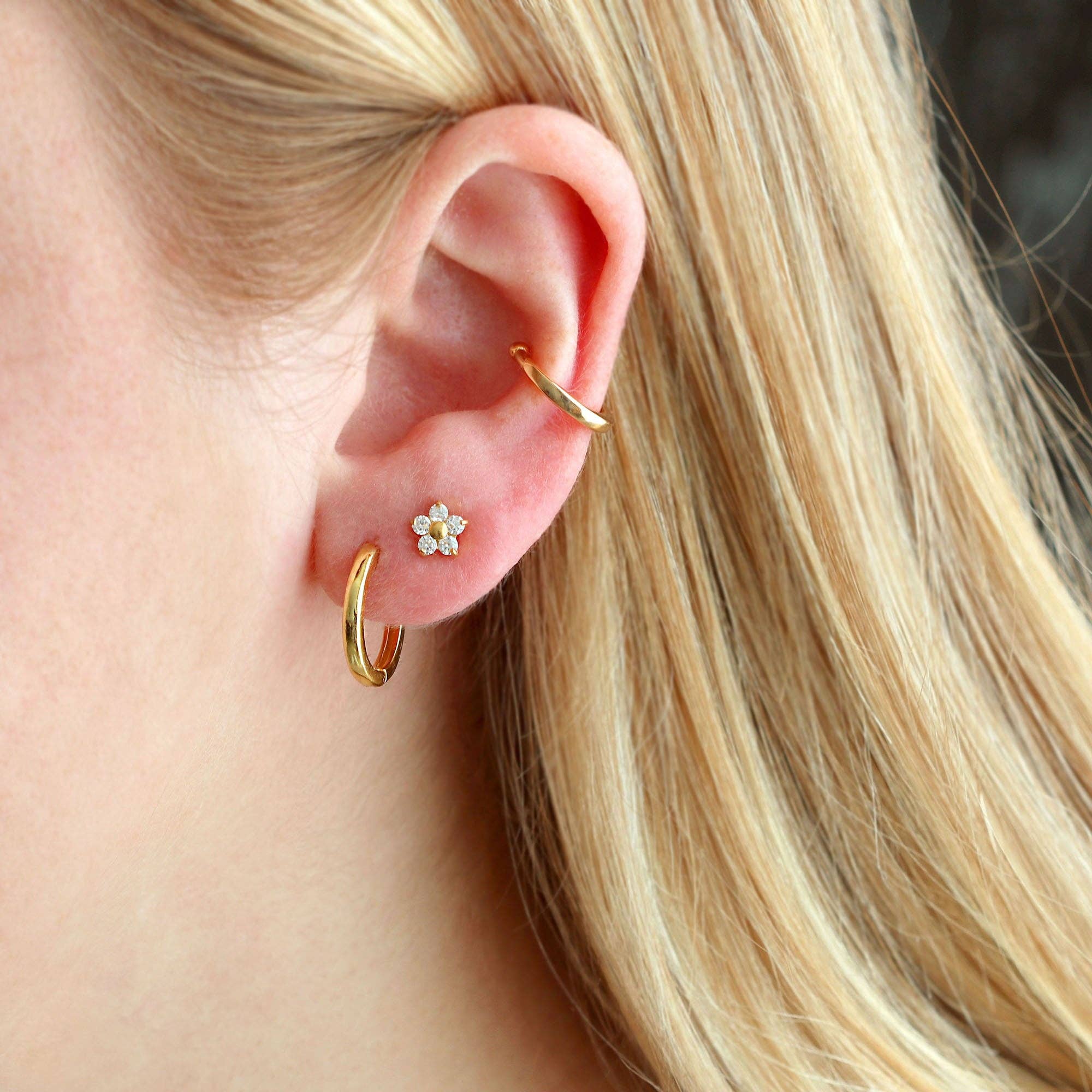 Sunny Side Hinged Hoop Earrings - Box Turtle