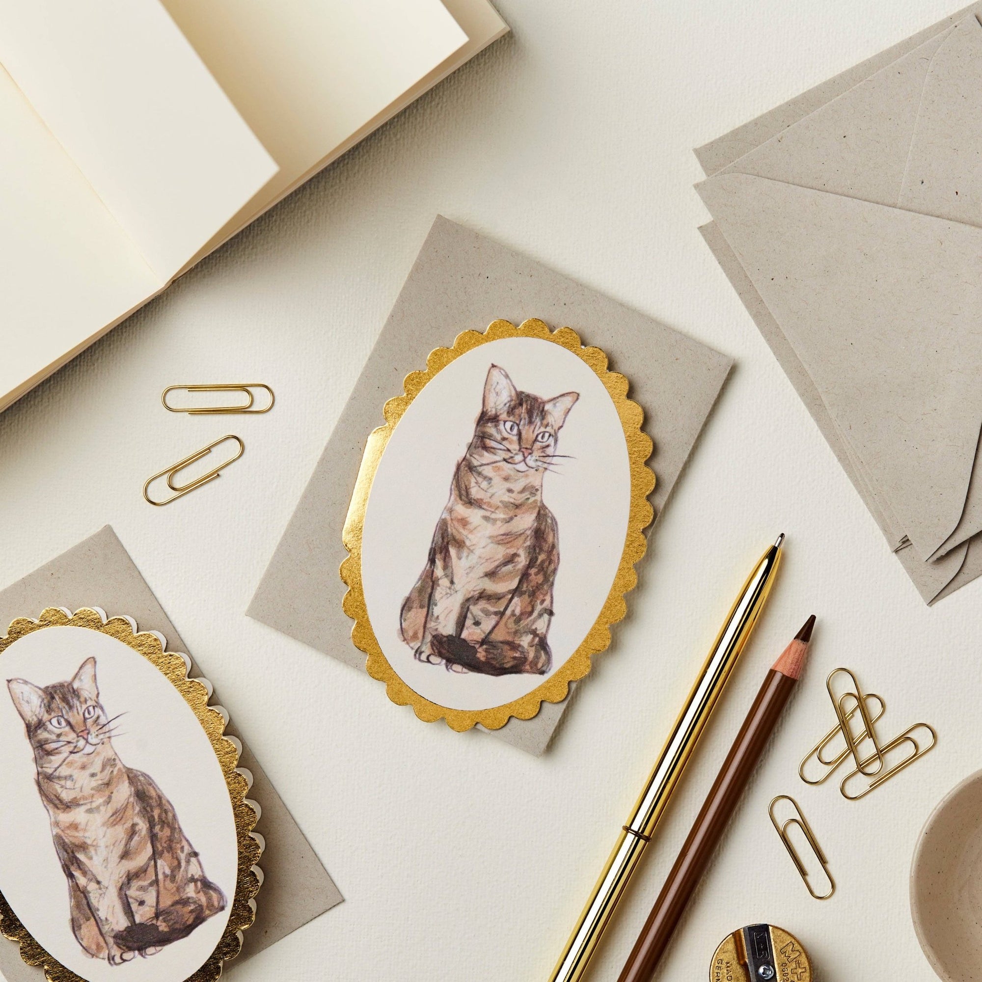 Tabby Cat Mini Card - Box Turtle