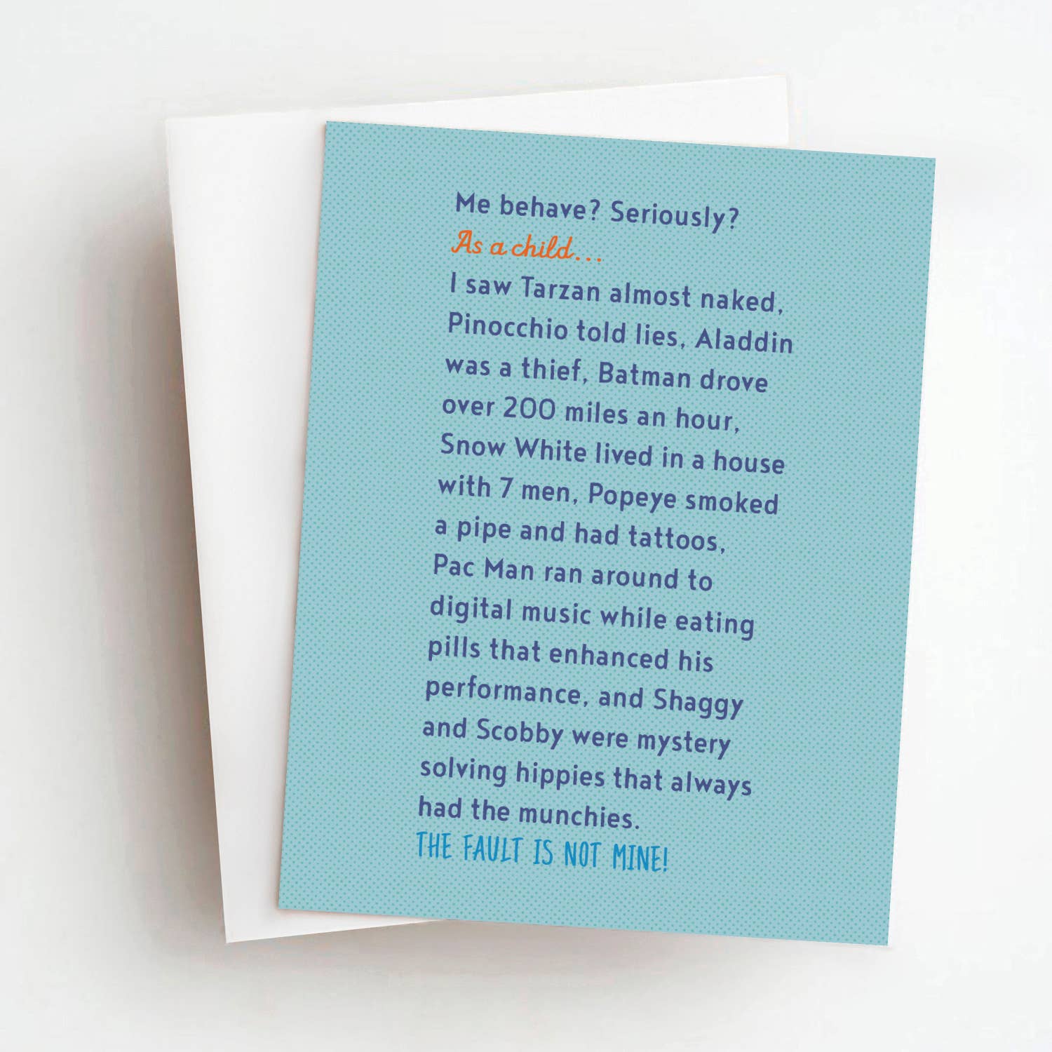 Tarzan Fault Funny Everyday Greeting Card - Box Turtle