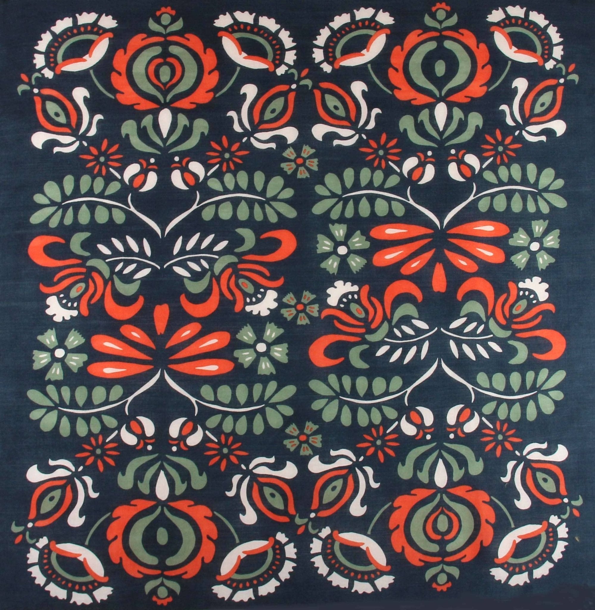 Tatiana Orange Wool Square Scarf - Box Turtle