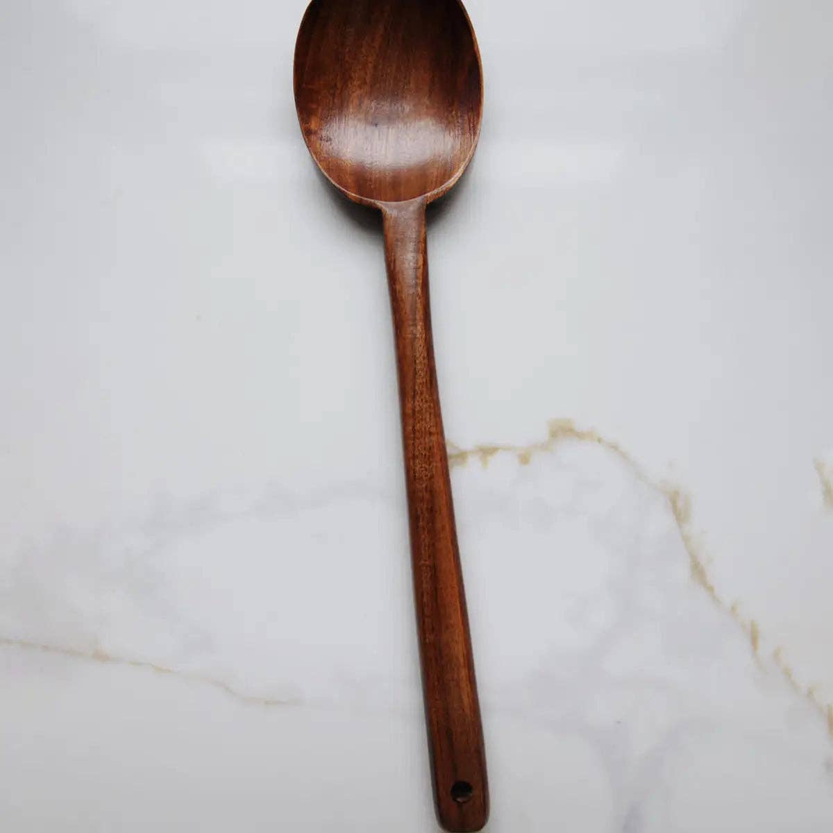 Teak Wood Long Handle Spoon - Box Turtle