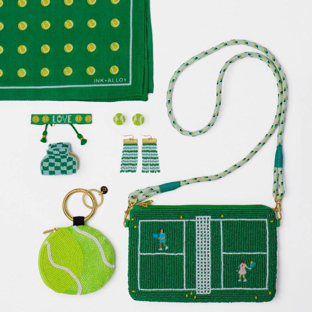 Tennis Ball Print Scarf - Box Turtle