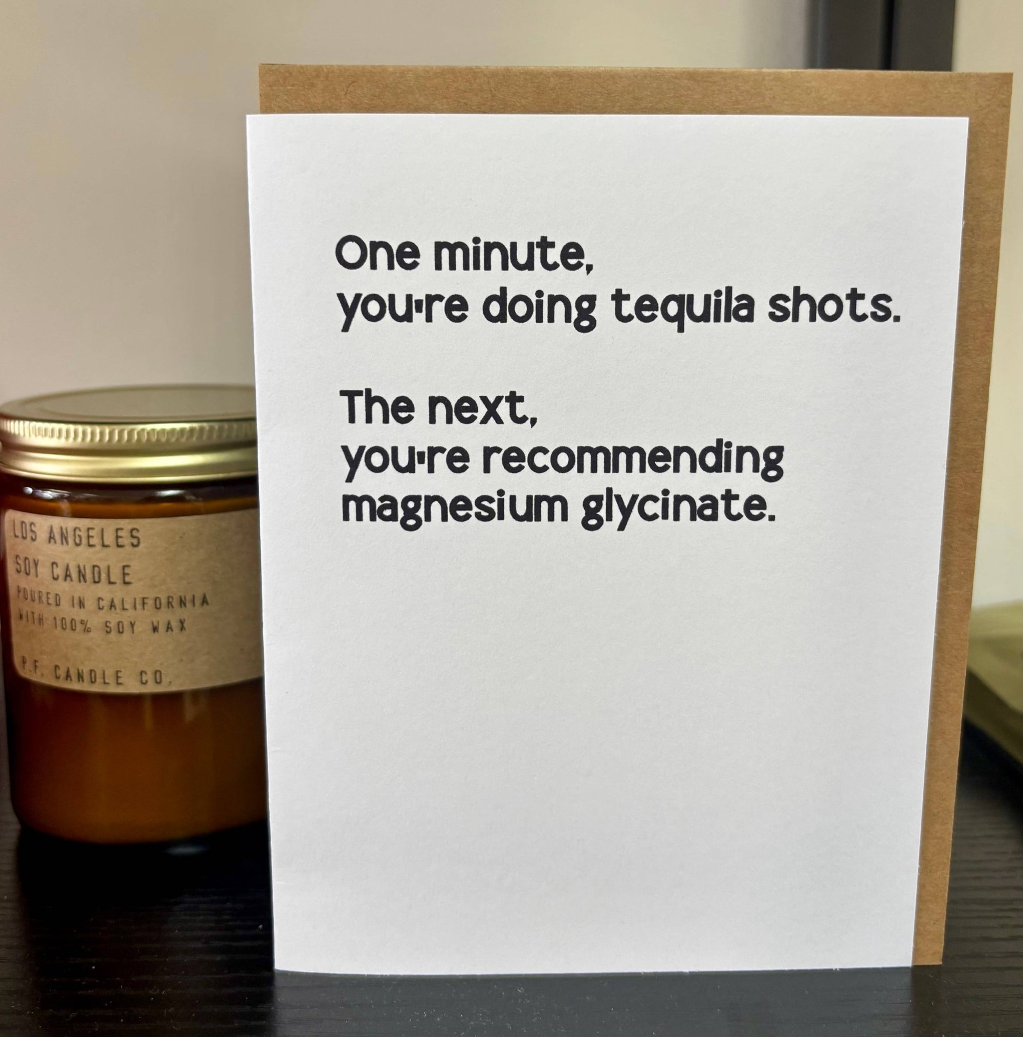 Tequila Shots &amp; Magnesium Glycinate Friendship Card - Box Turtle