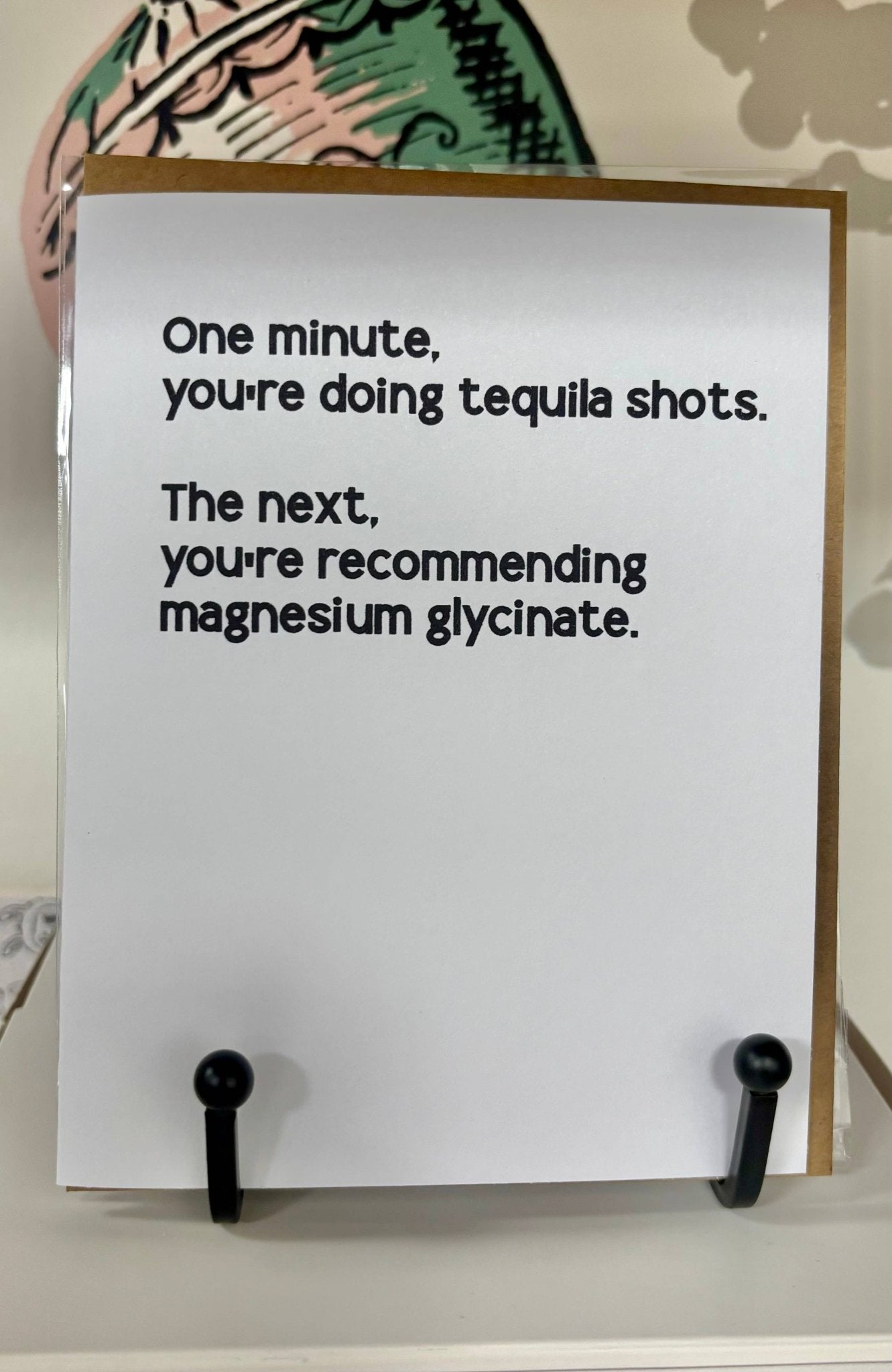 Tequila Shots &amp; Magnesium Glycinate Friendship Card - Box Turtle