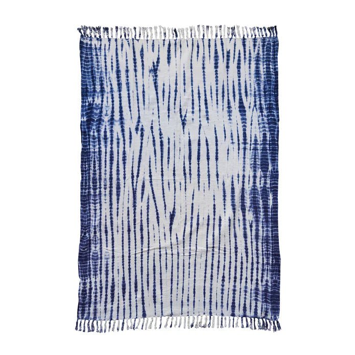 Tesuji Shibori Style Slub Cotton Throw - Box Turtle