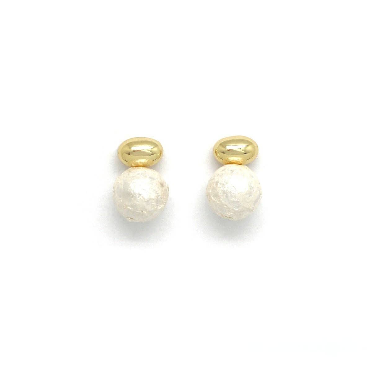 Texture White Drop Earrings - Box Turtle