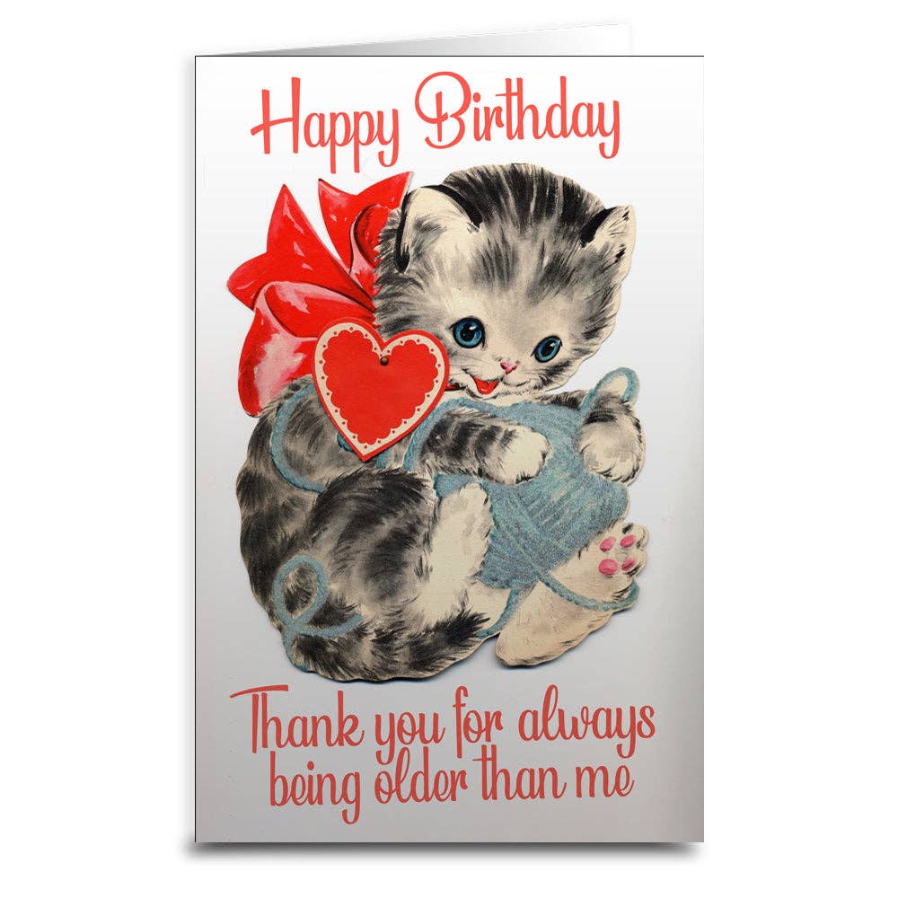 Thanks for Being Older Birthday Card - Box Turtle