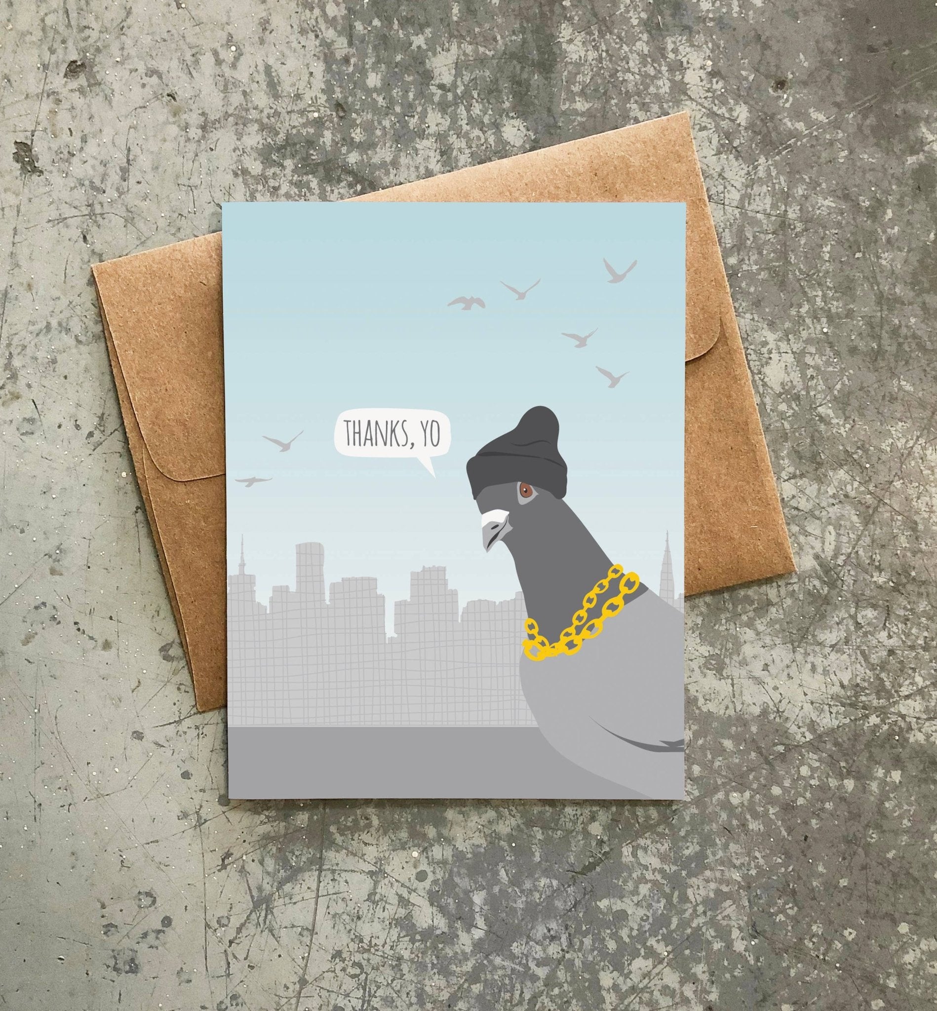 Thanks Yo Pigeon Card - Box Turtle
