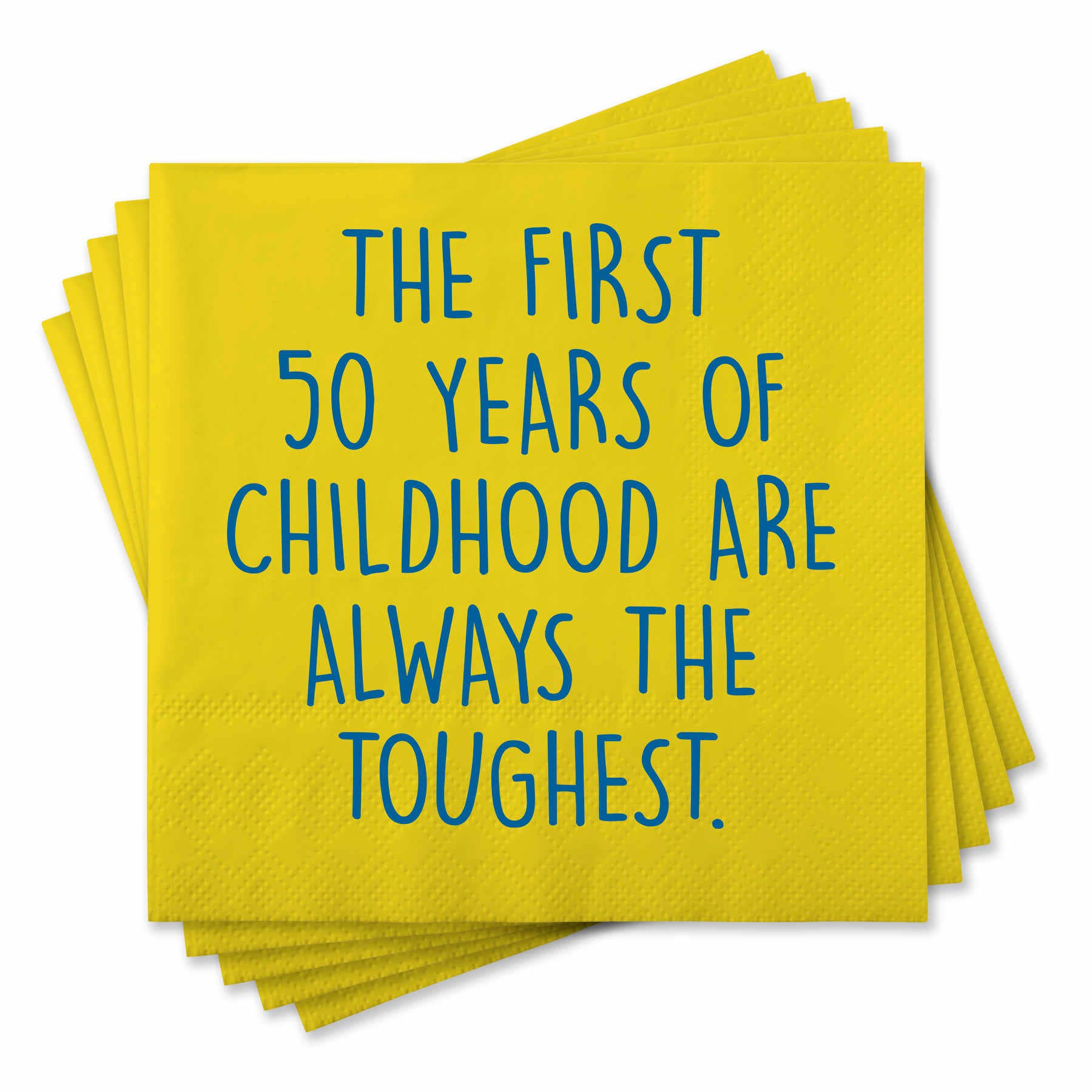 The First 50 Years Funny Cocktail Napkins - Box Turtle