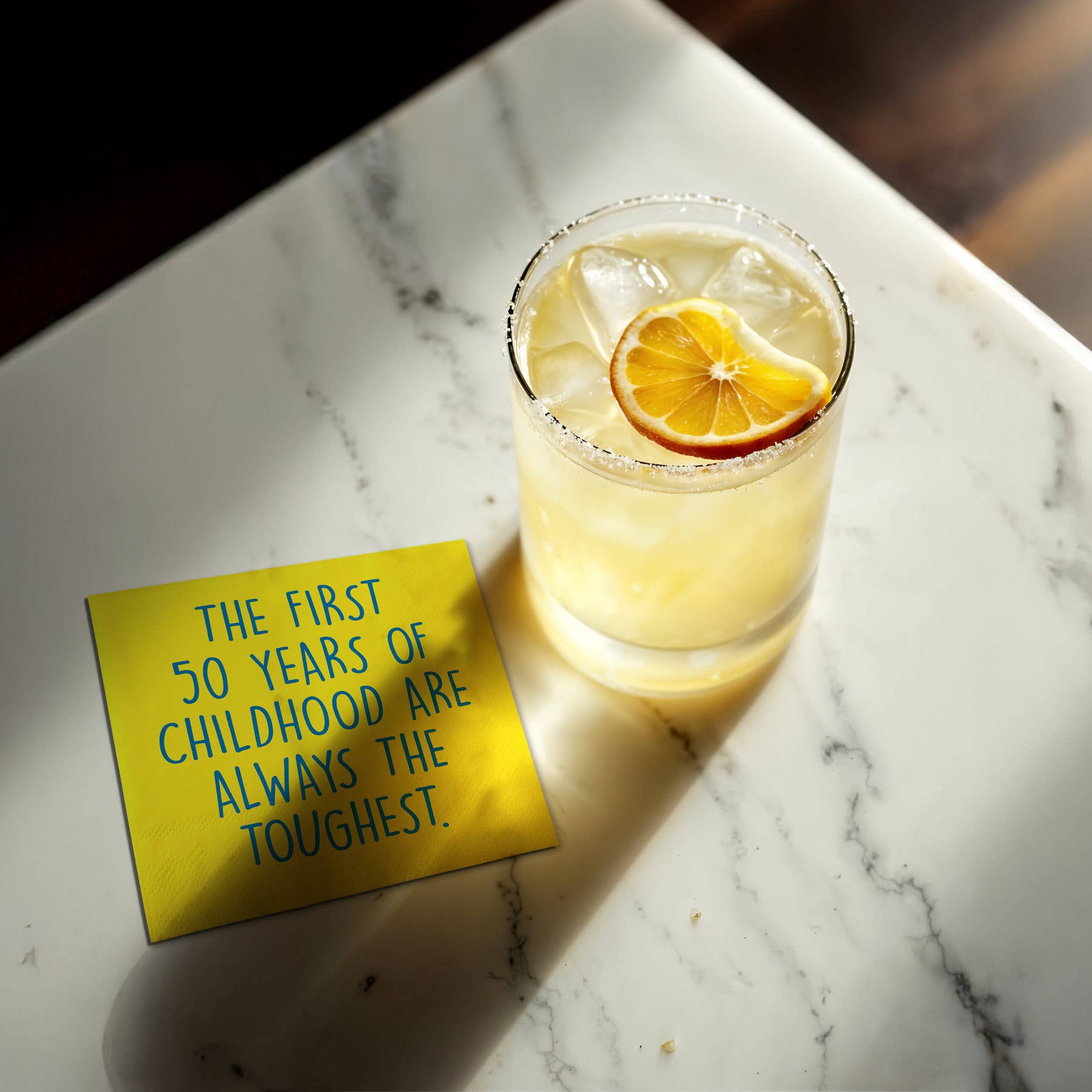 The First 50 Years Funny Cocktail Napkins - Box Turtle