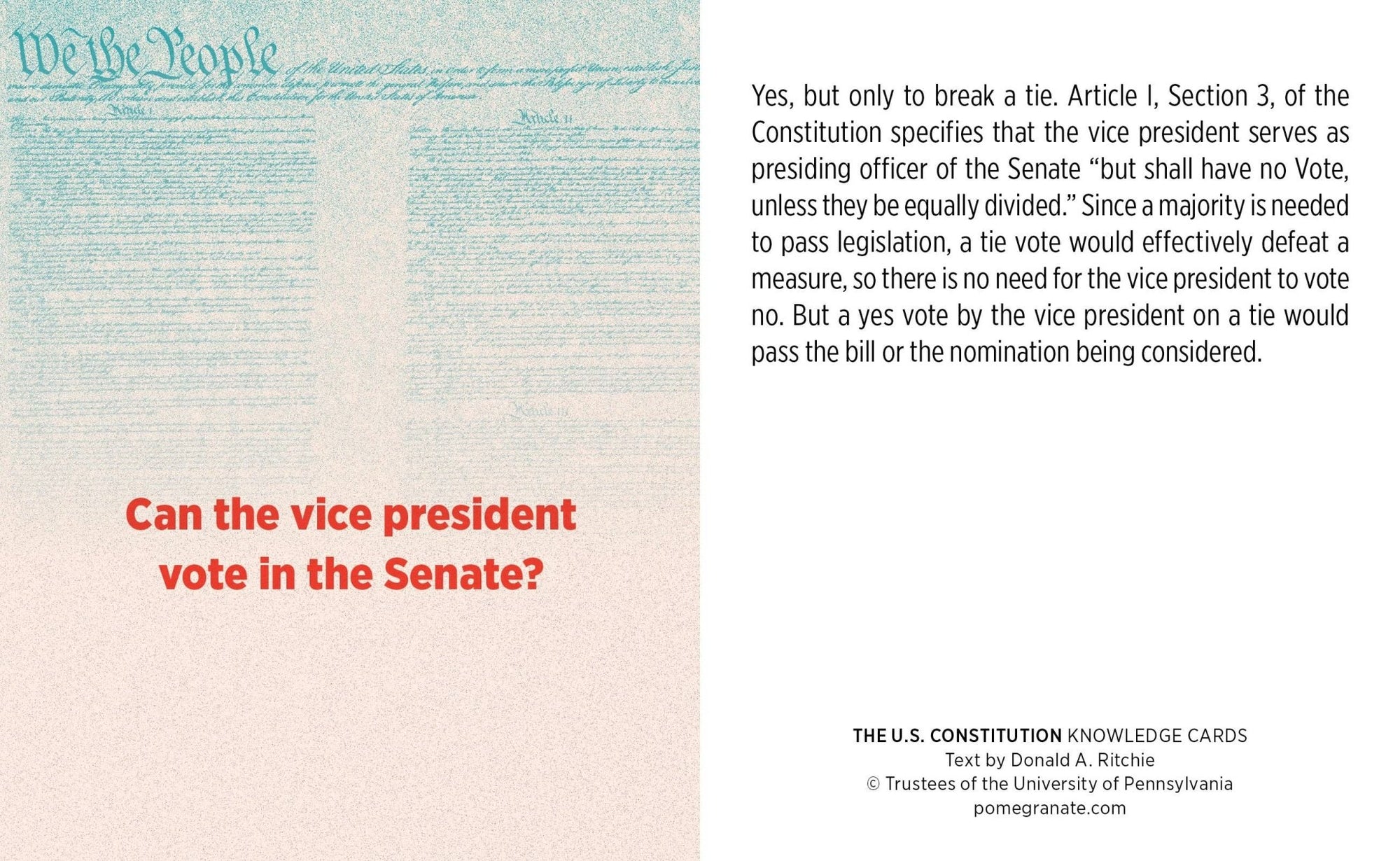 The U.S. Constitution Quiz Cards - Box Turtle