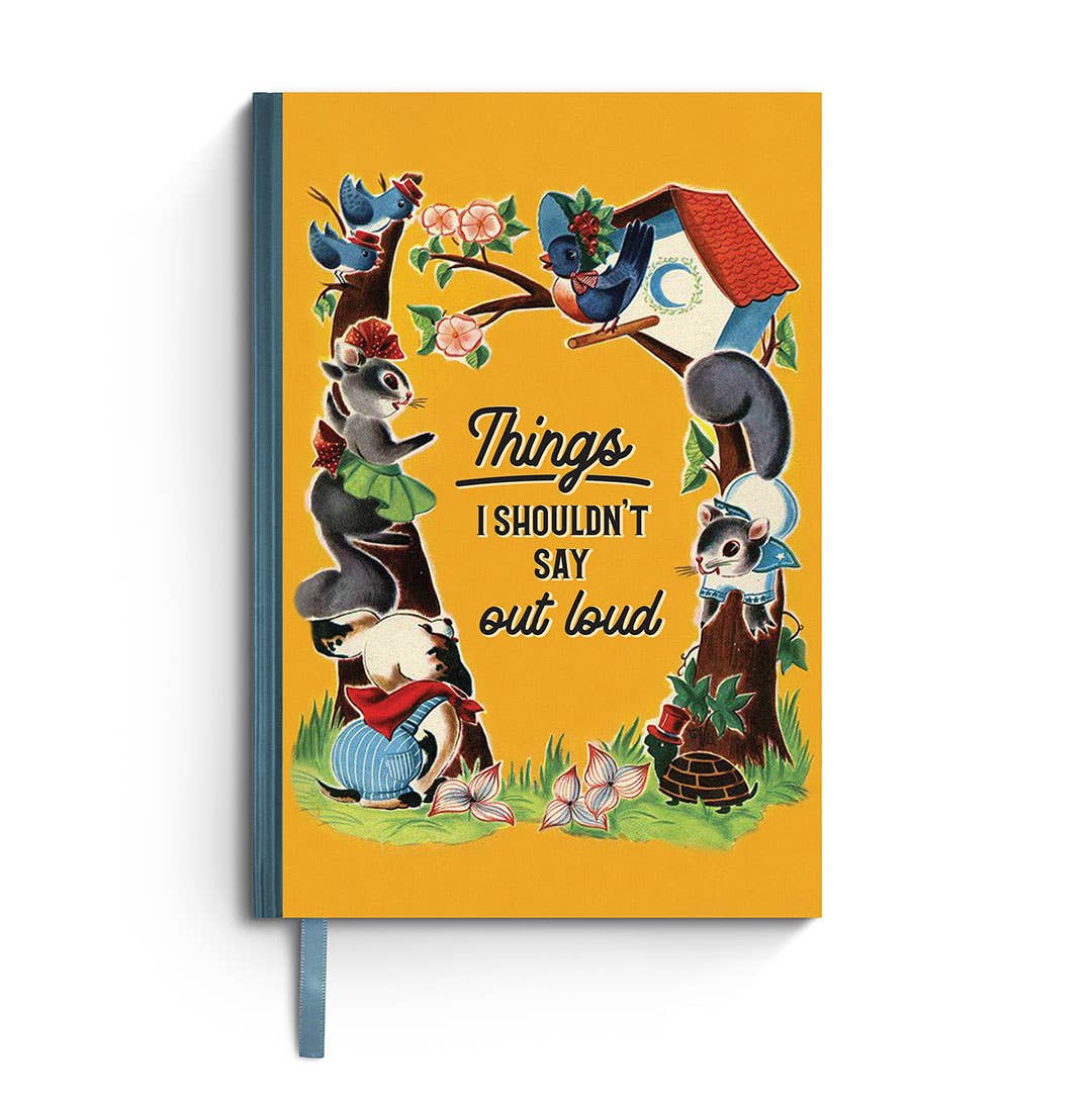 Things I Shouldn't Say Out Loud Vintage Notebook - Box Turtle
