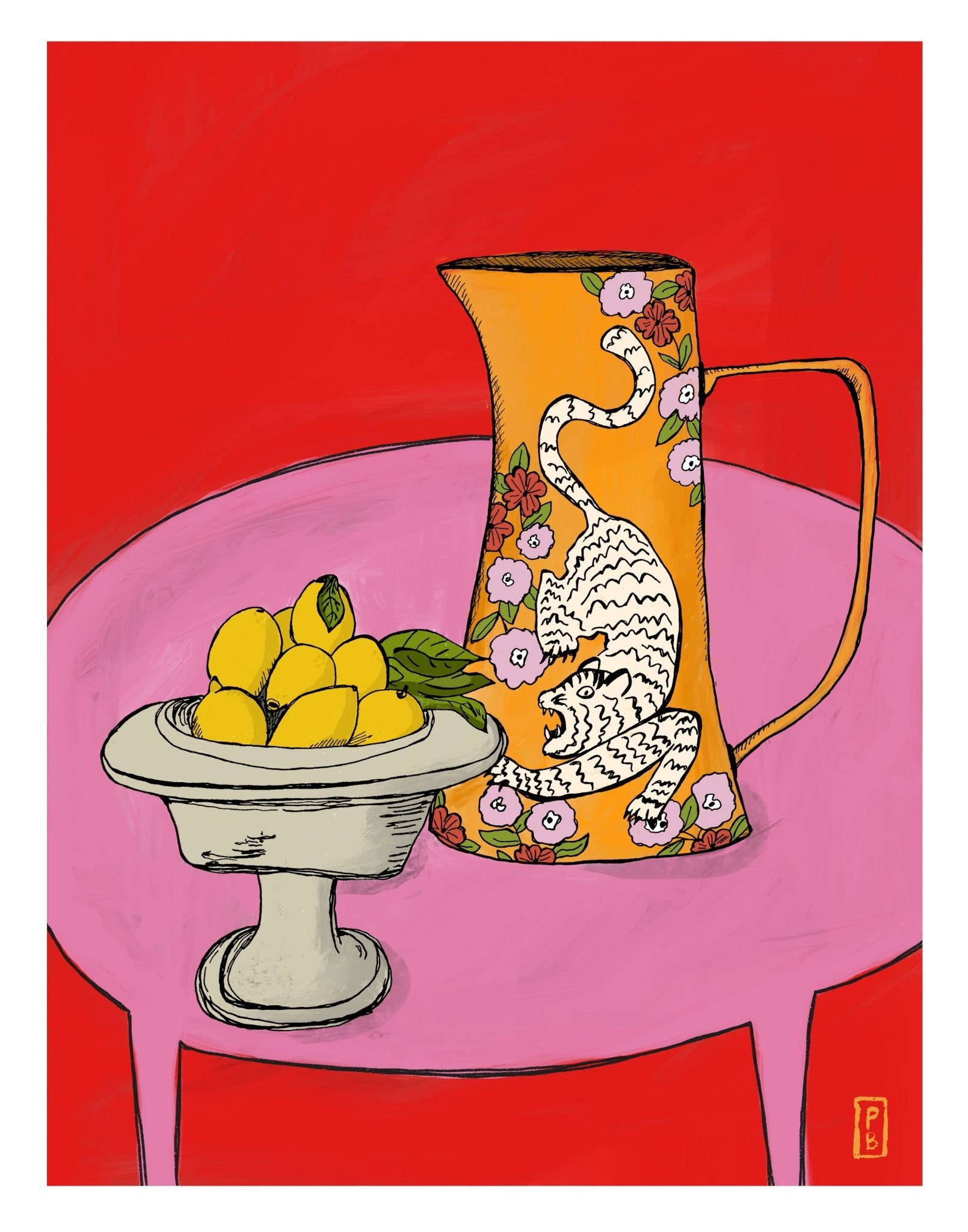 Tiger Pitcher Giclée Print - Box Turtle