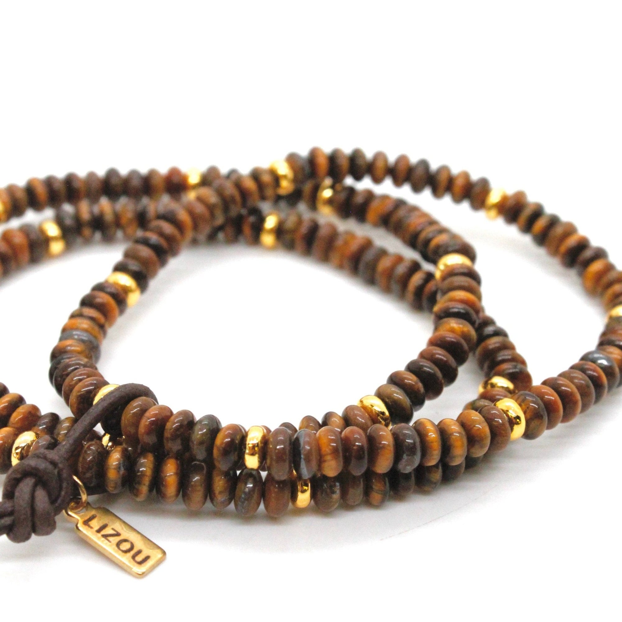 Tiger's Eye + Gold Bracelet Bundle - Box Turtle