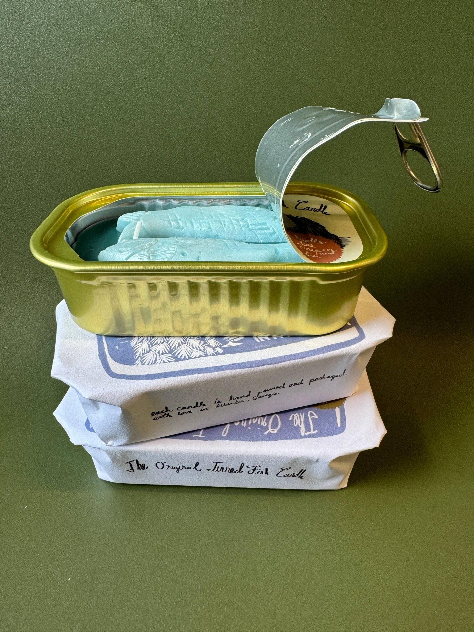 Tinned Fish Candle - Juniper and Fraser Fir - Box Turtle
