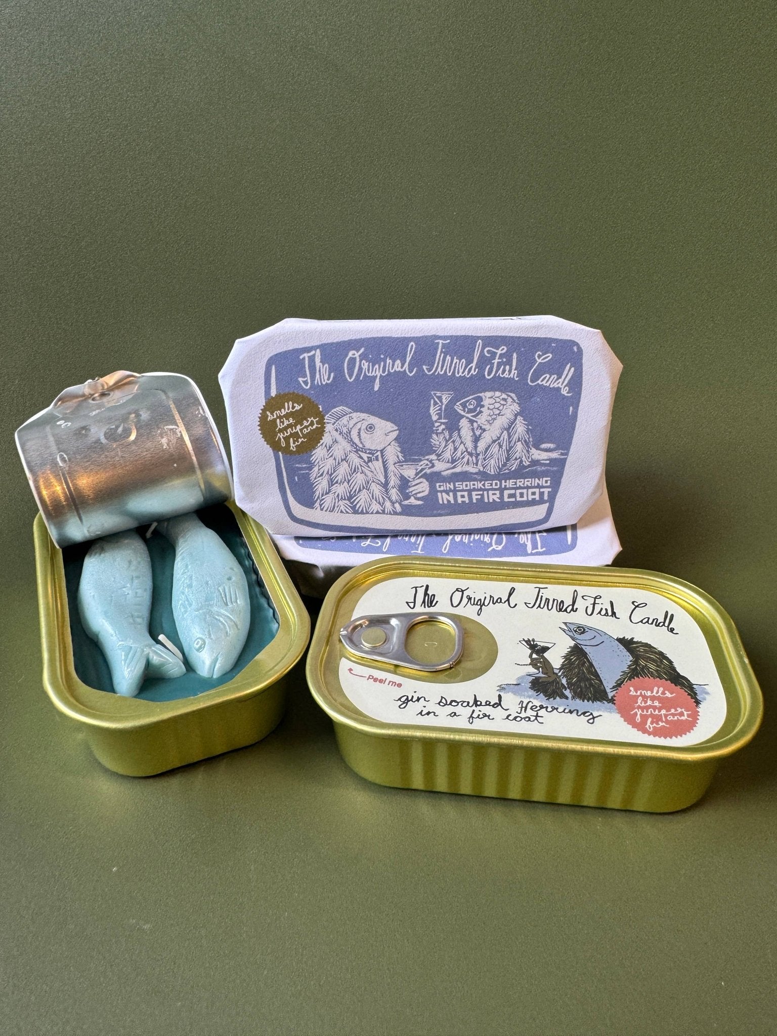 Tinned Fish Candle - Juniper and Fraser Fir - Box Turtle