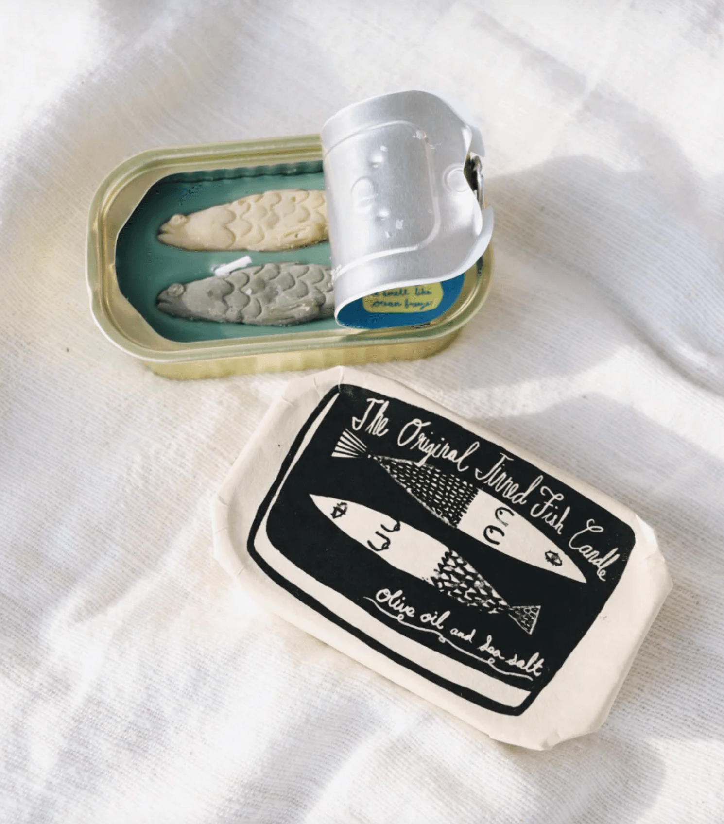 Tinned Fish Candle - Olive Oil and Sea Salt - Box Turtle