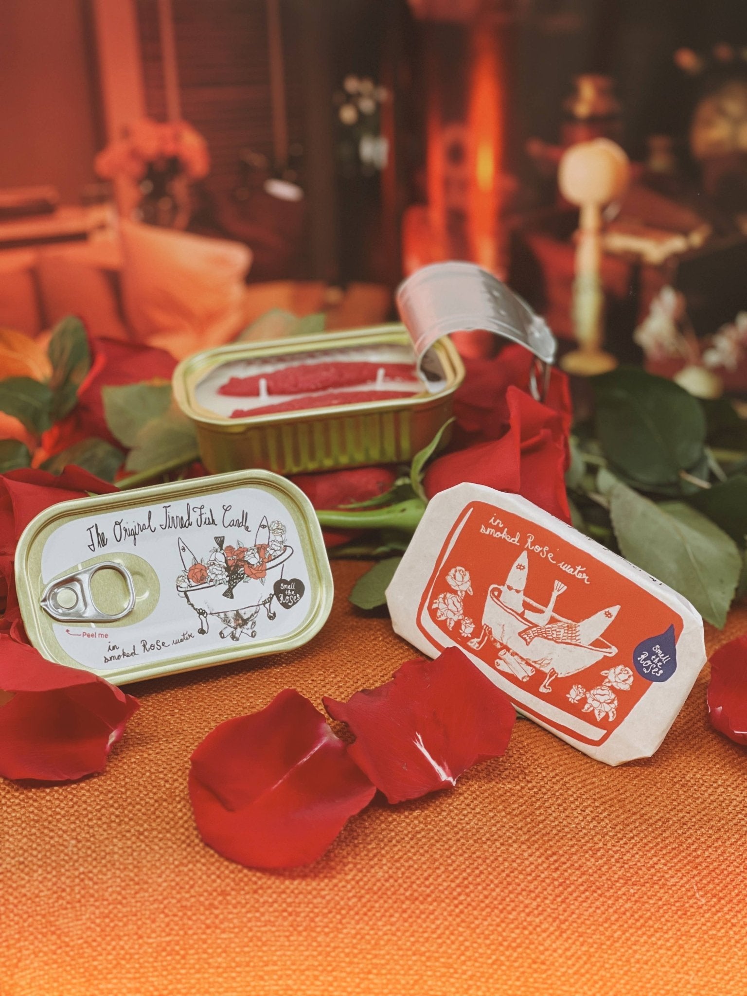 Tinned Fish Candle - Smoked Rose Water - Box Turtle