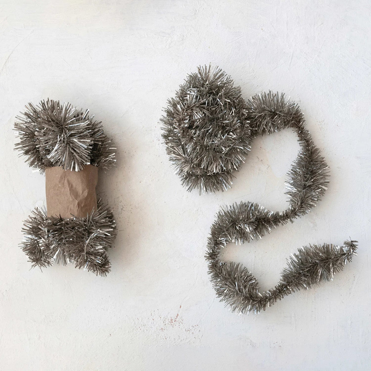 Tinsel Garland - Silver Finish - Box Turtle