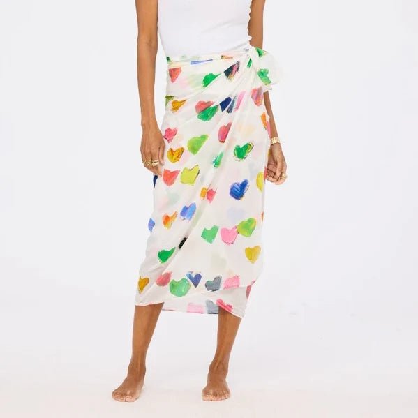 Tiny Drops of Love Sarong - Box Turtle