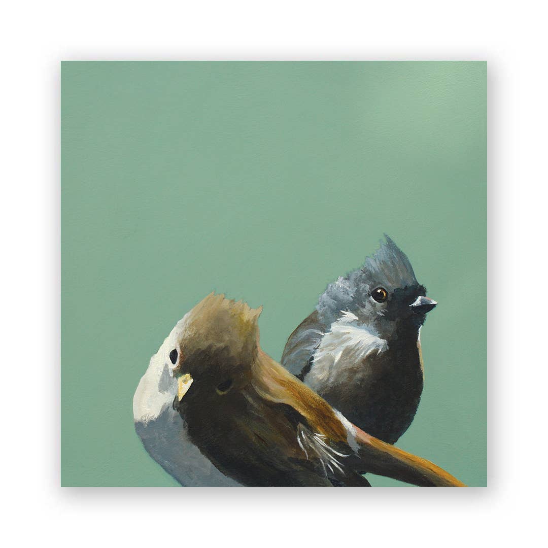 Titmice Wood Wall Art Decor - Box Turtle