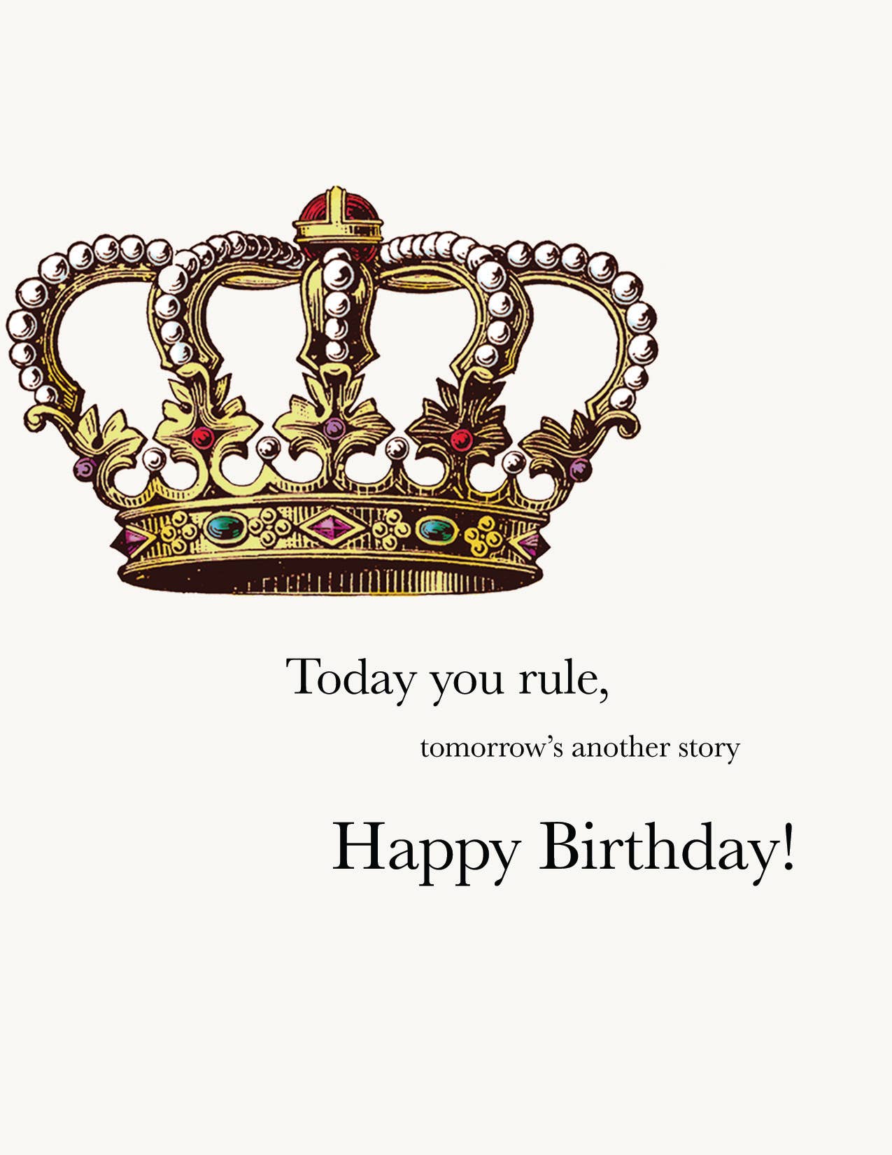 Today You Rule Birthday Card - Box Turtle