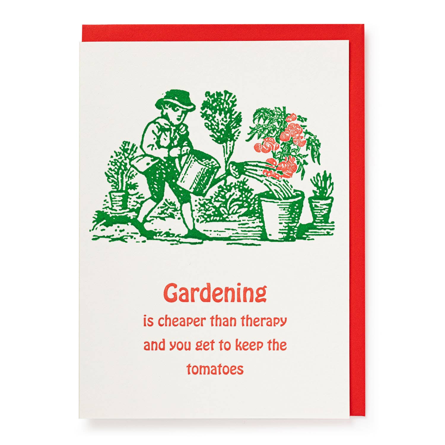 Tomato Gardner - Greeting Card - Box Turtle