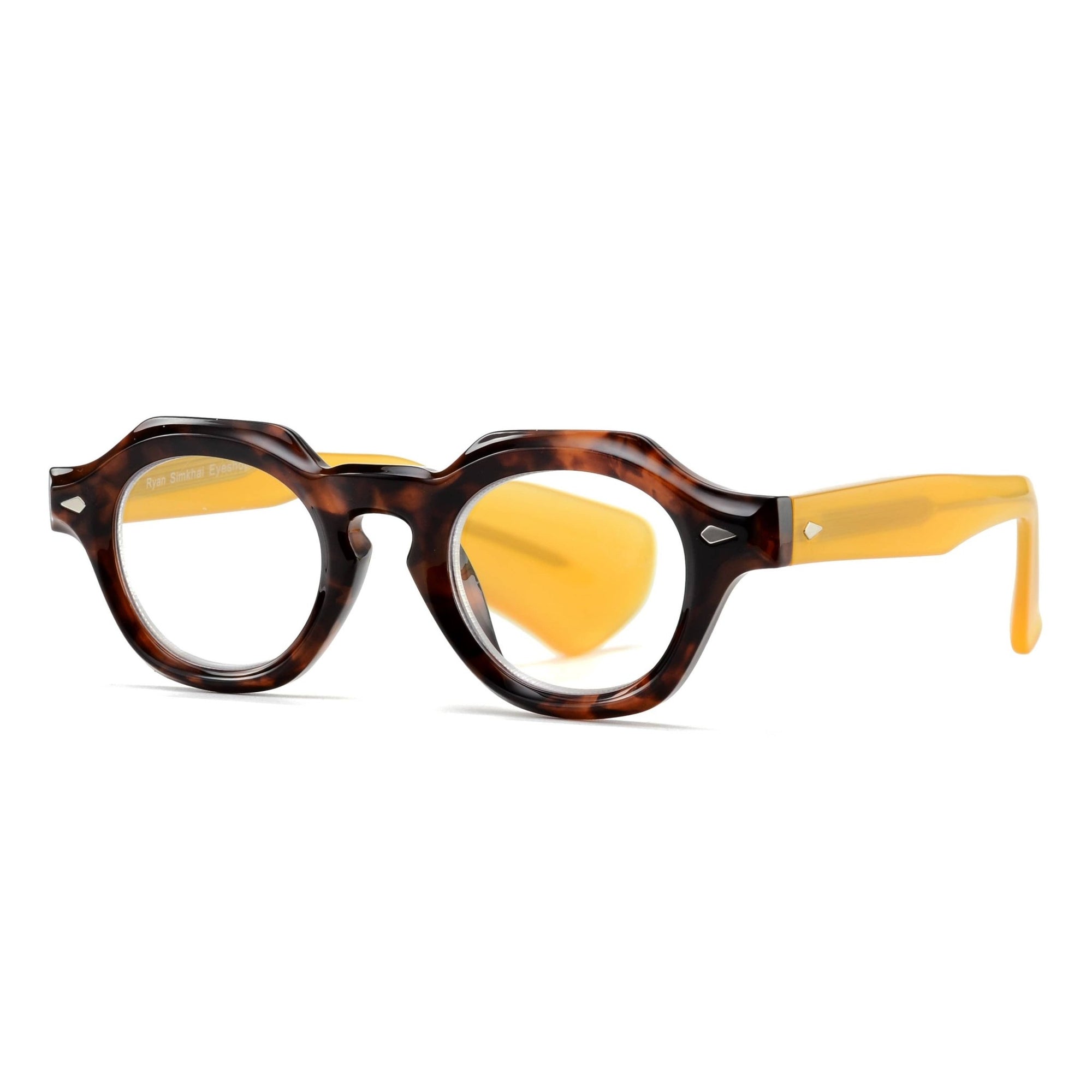 Tortoise & Yellow Temple TOBY Blue Light Glasses - Box Turtle