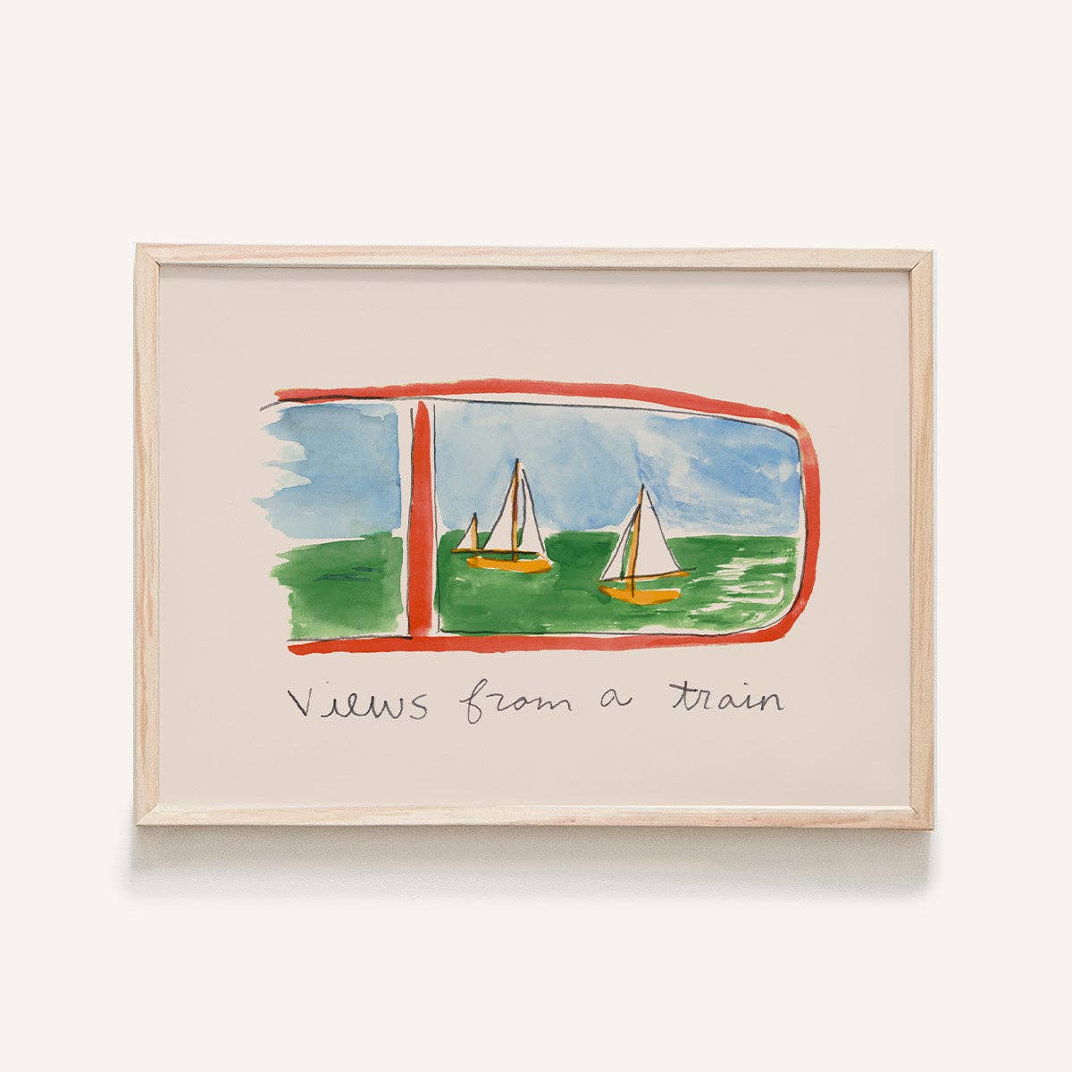 Train Views Mini Art Print - Box Turtle