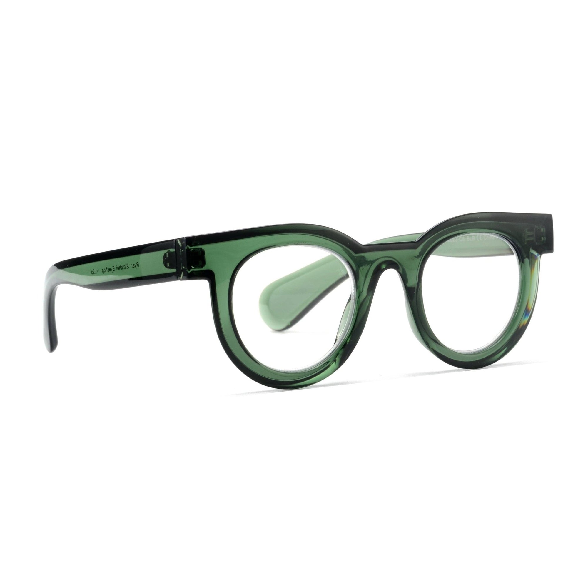 Transparent Green KAI Blue Light Glasses - Box Turtle