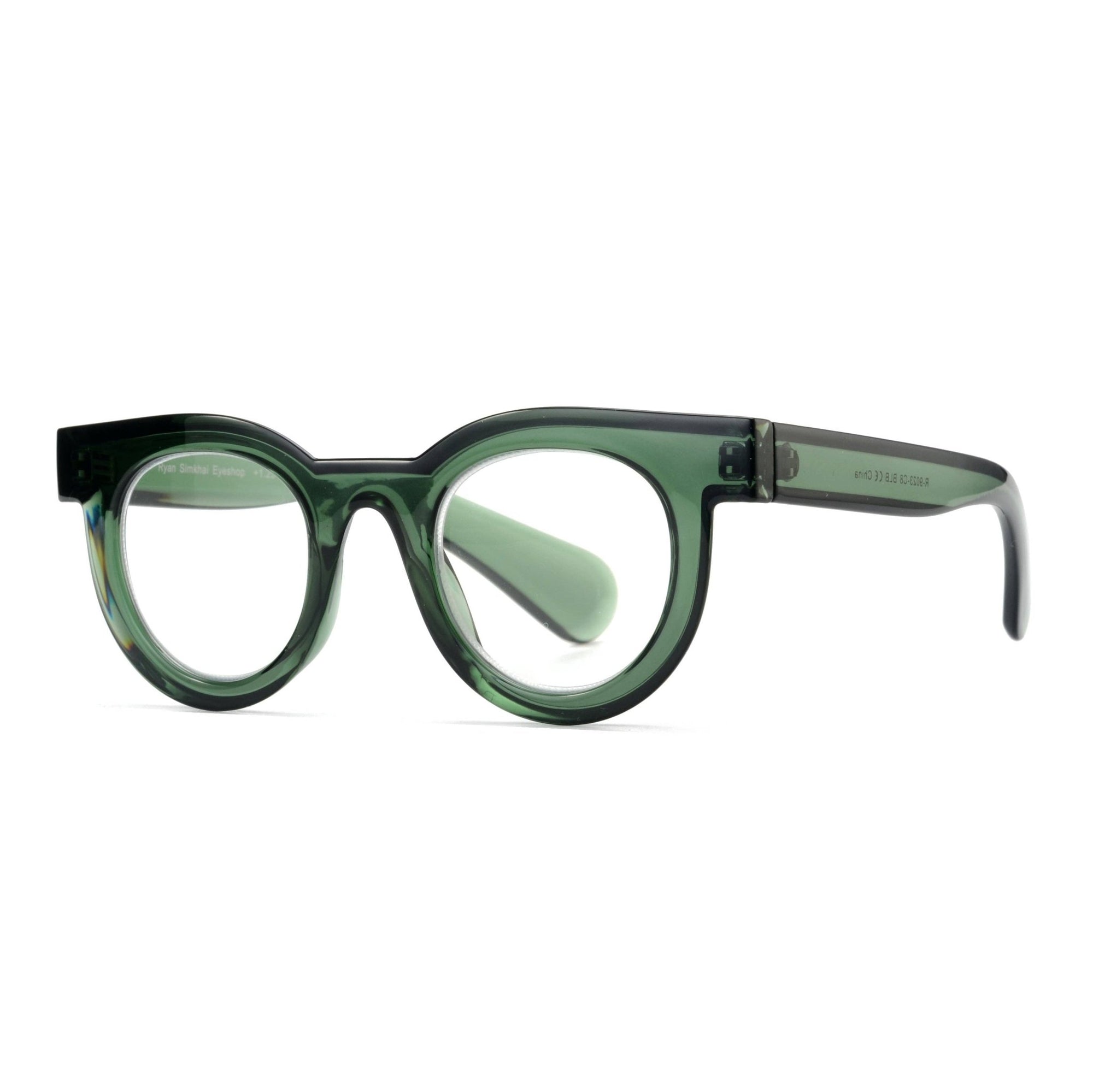 Transparent Green KAI Blue Light Glasses - Box Turtle