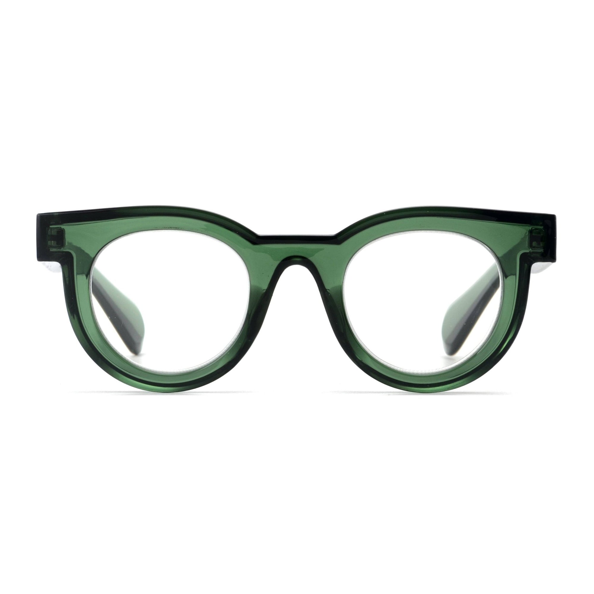 Transparent Green KAI Blue Light Glasses - Box Turtle