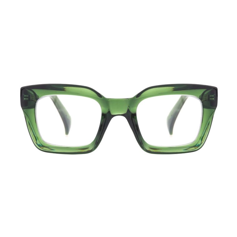 Transparent Green Sophie Blue Light Glasses - Box Turtle
