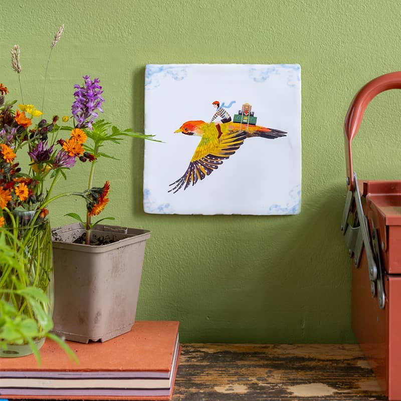 Travelling Bird StoryTile - Box Turtle