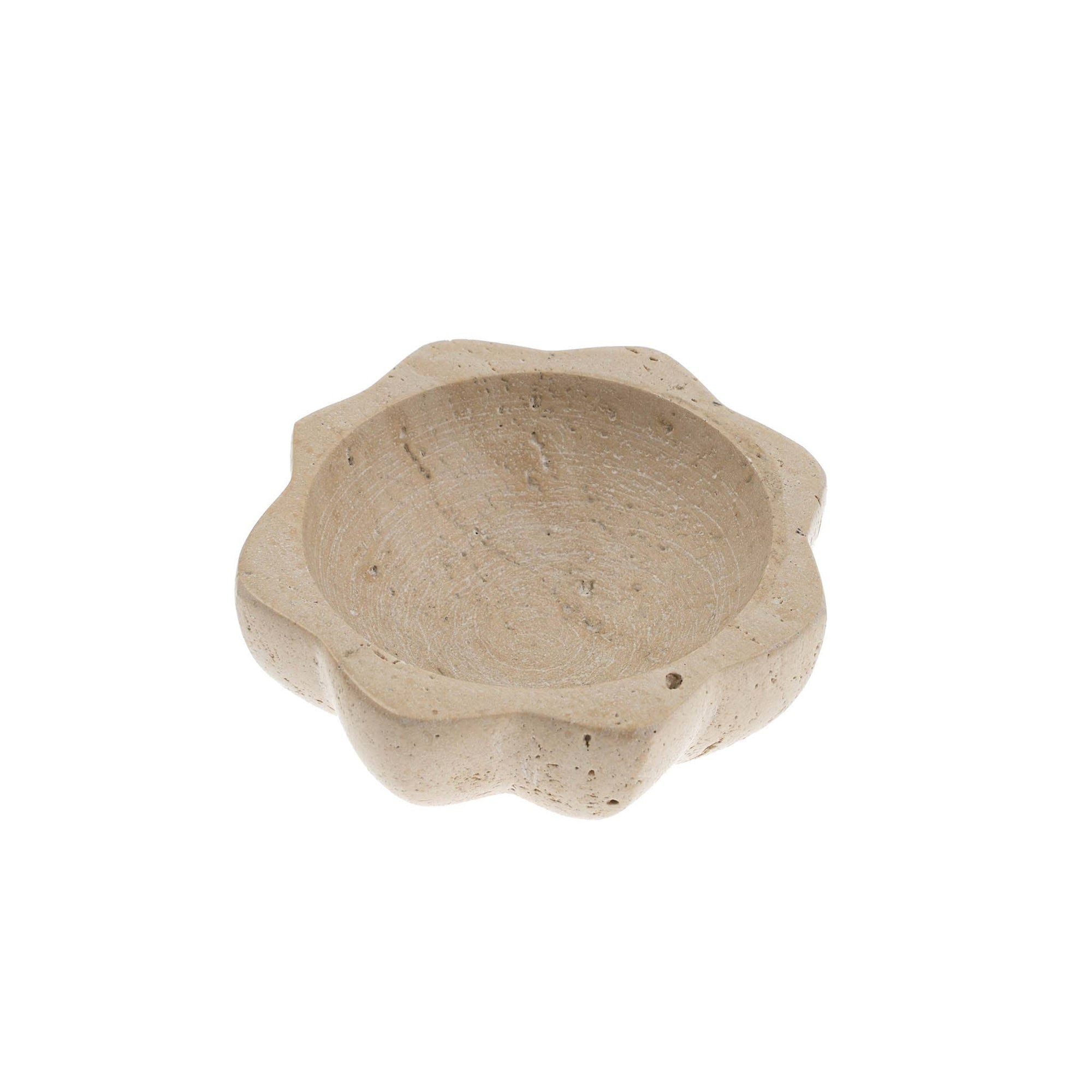 Travertine Lotus Salt Bowl - Box Turtle