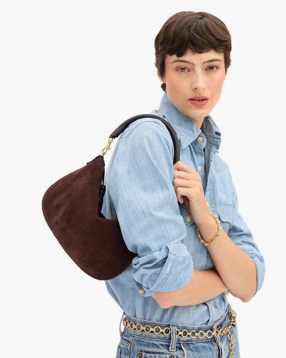 Truffle Suede Petit Moyen Messenger Bag - Box Turtle
