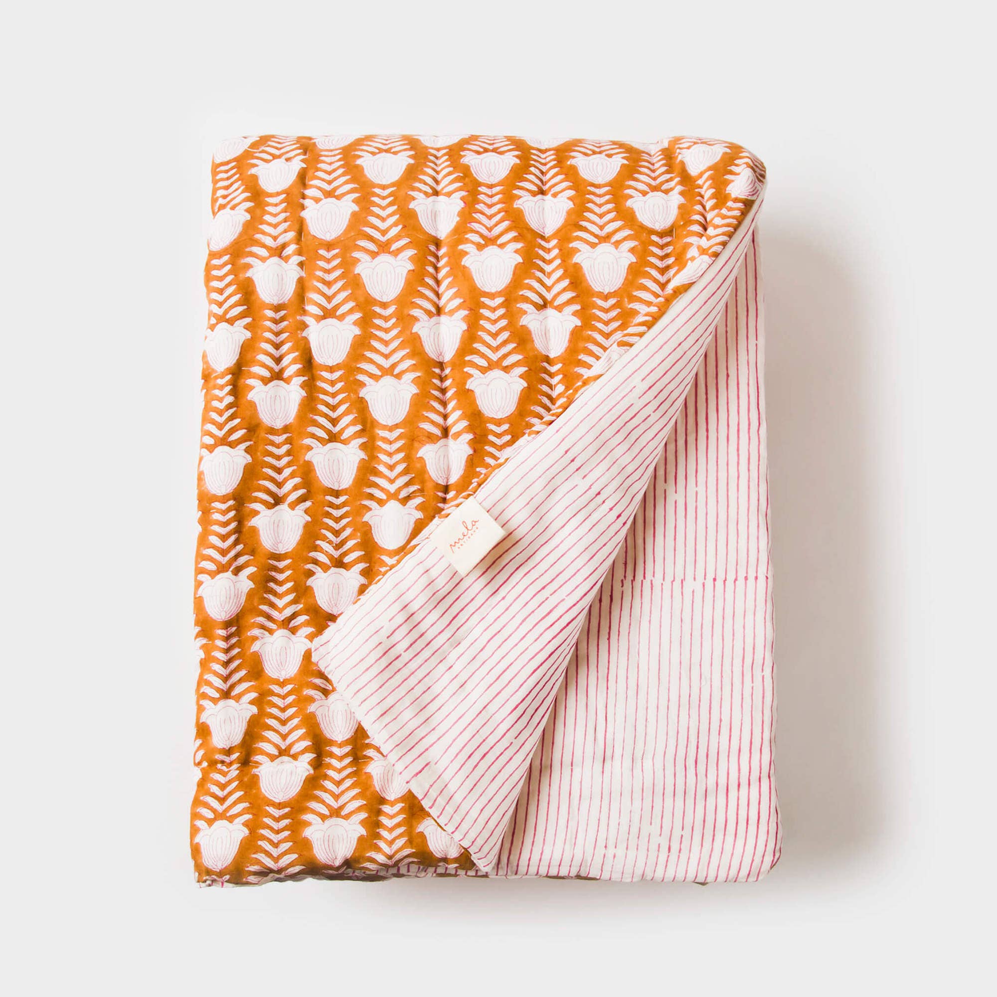 Tulip Cotton Handcrafted Throw - Box Turtle