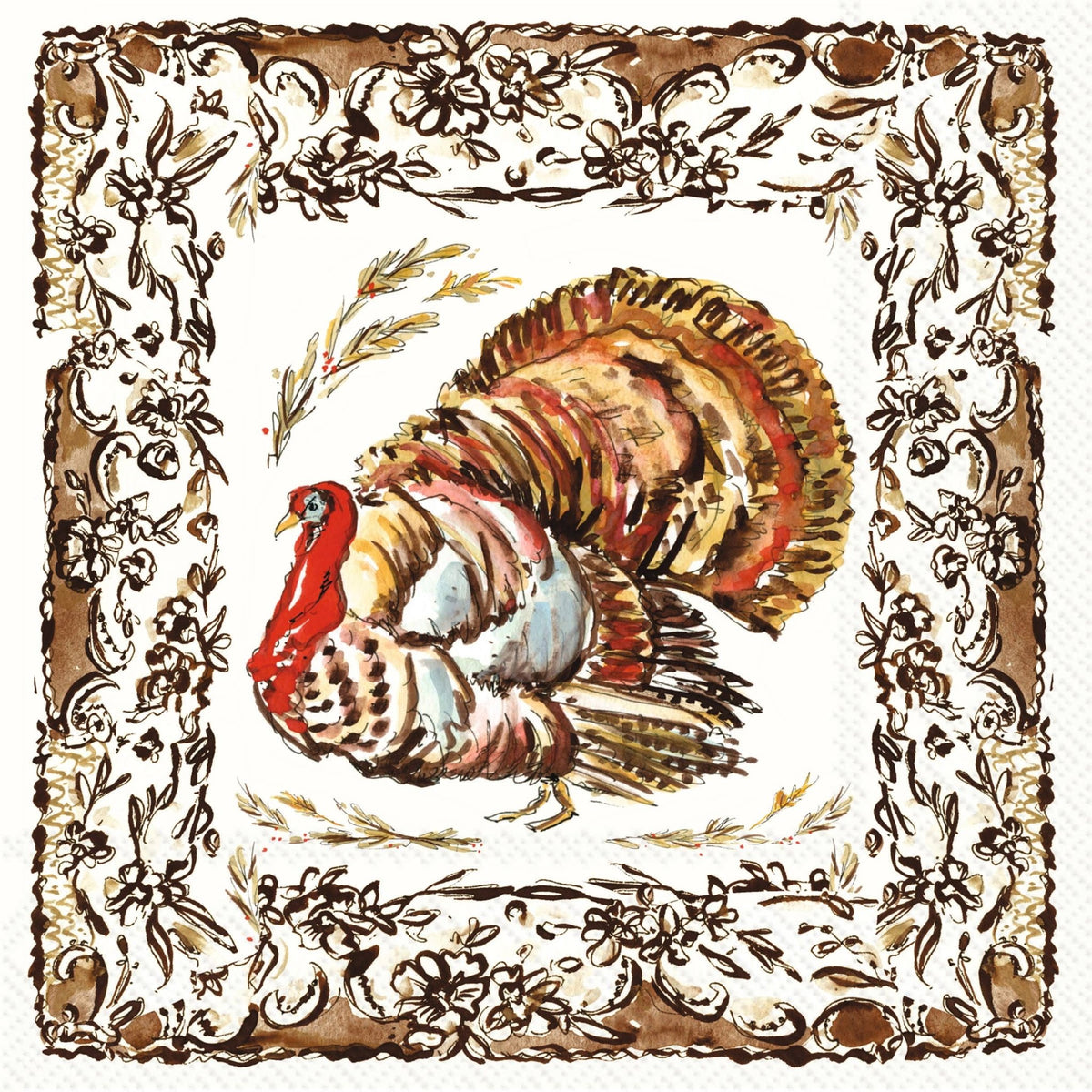 Turkey Paper Lunch Napkins - Box Turtle