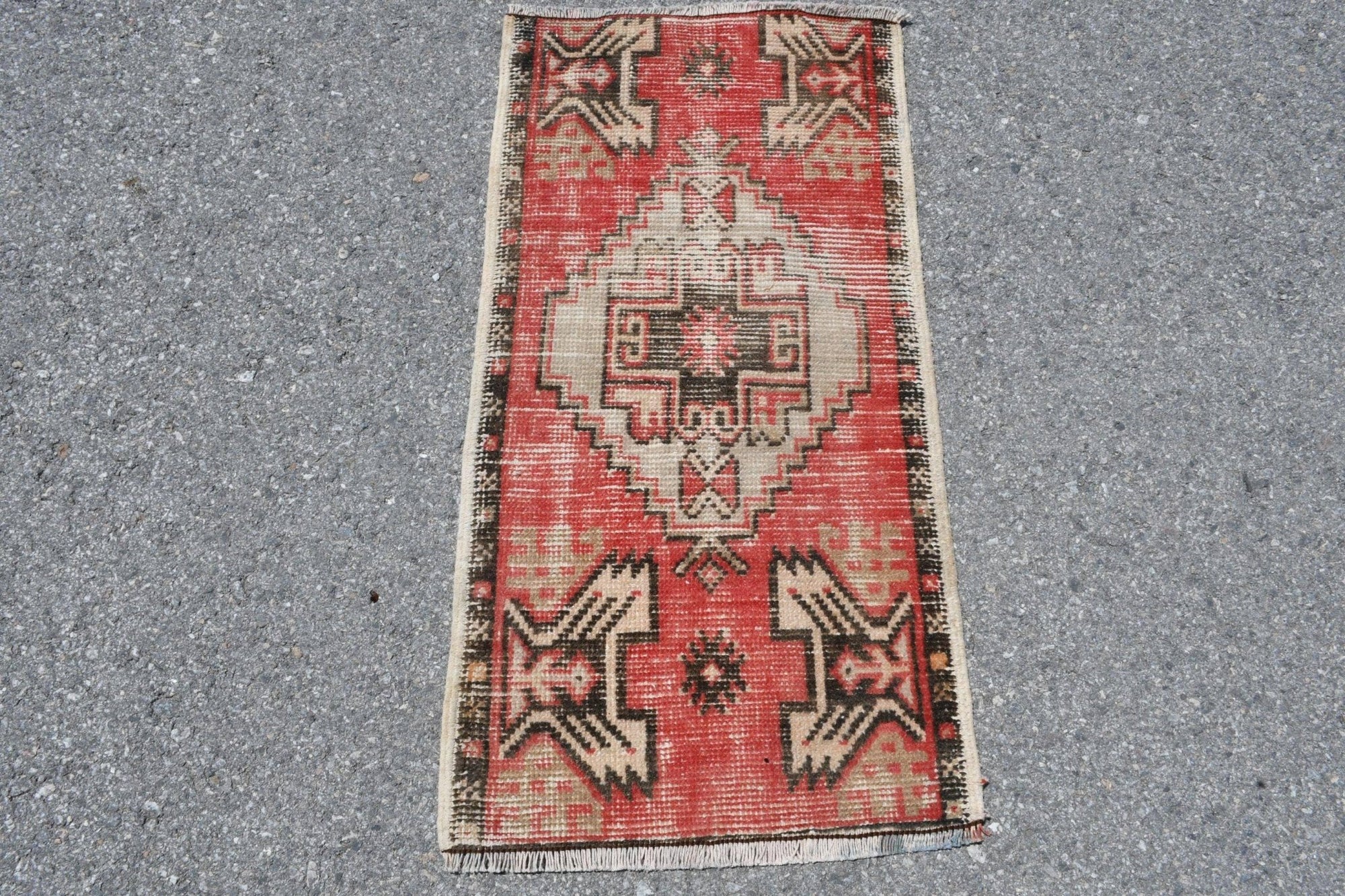 Turkish Red Solid Wool Rug - Box Turtle