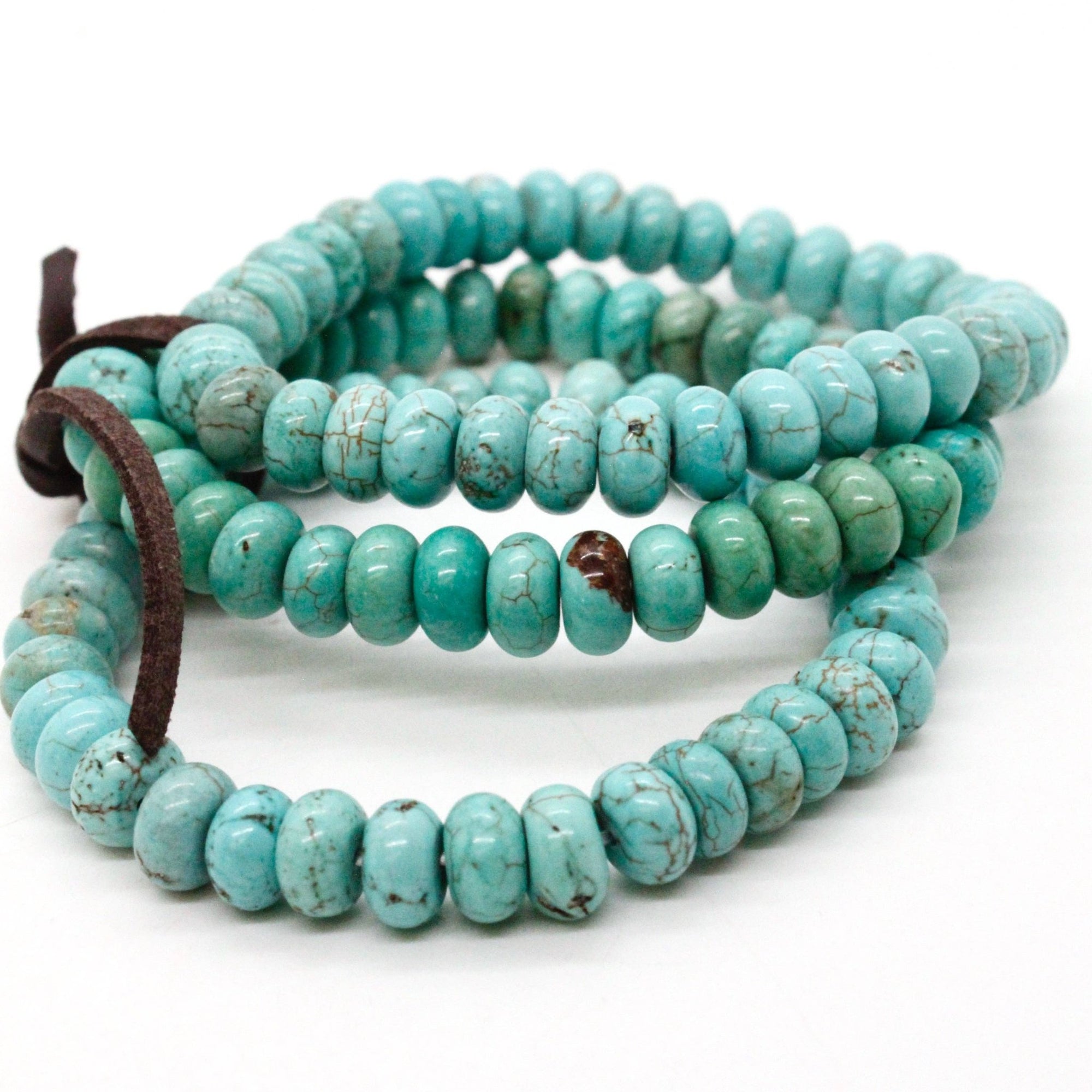 Turquoise Rondelle Bead Bracelet - Box Turtle