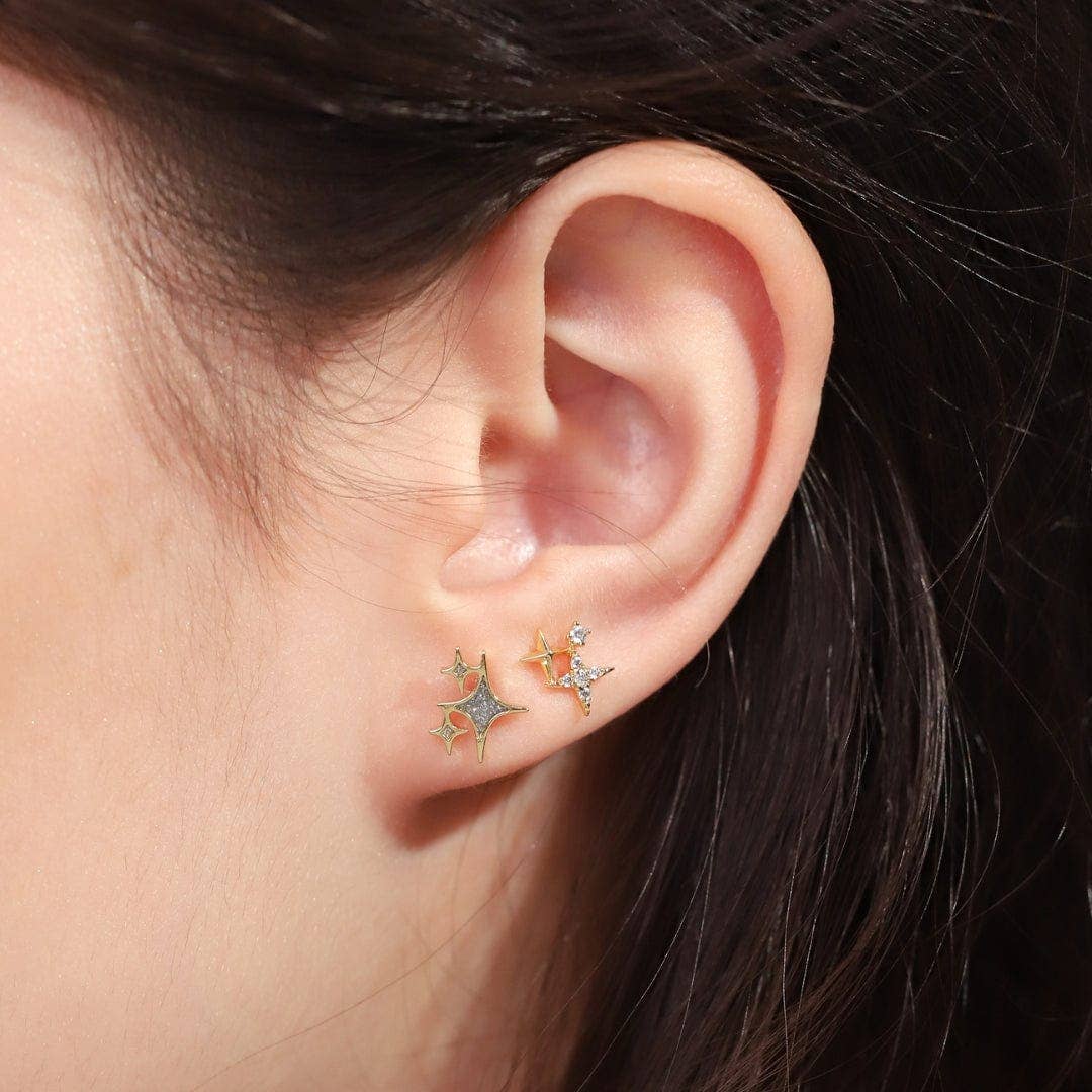 Twinkling Star Studs - Box Turtle